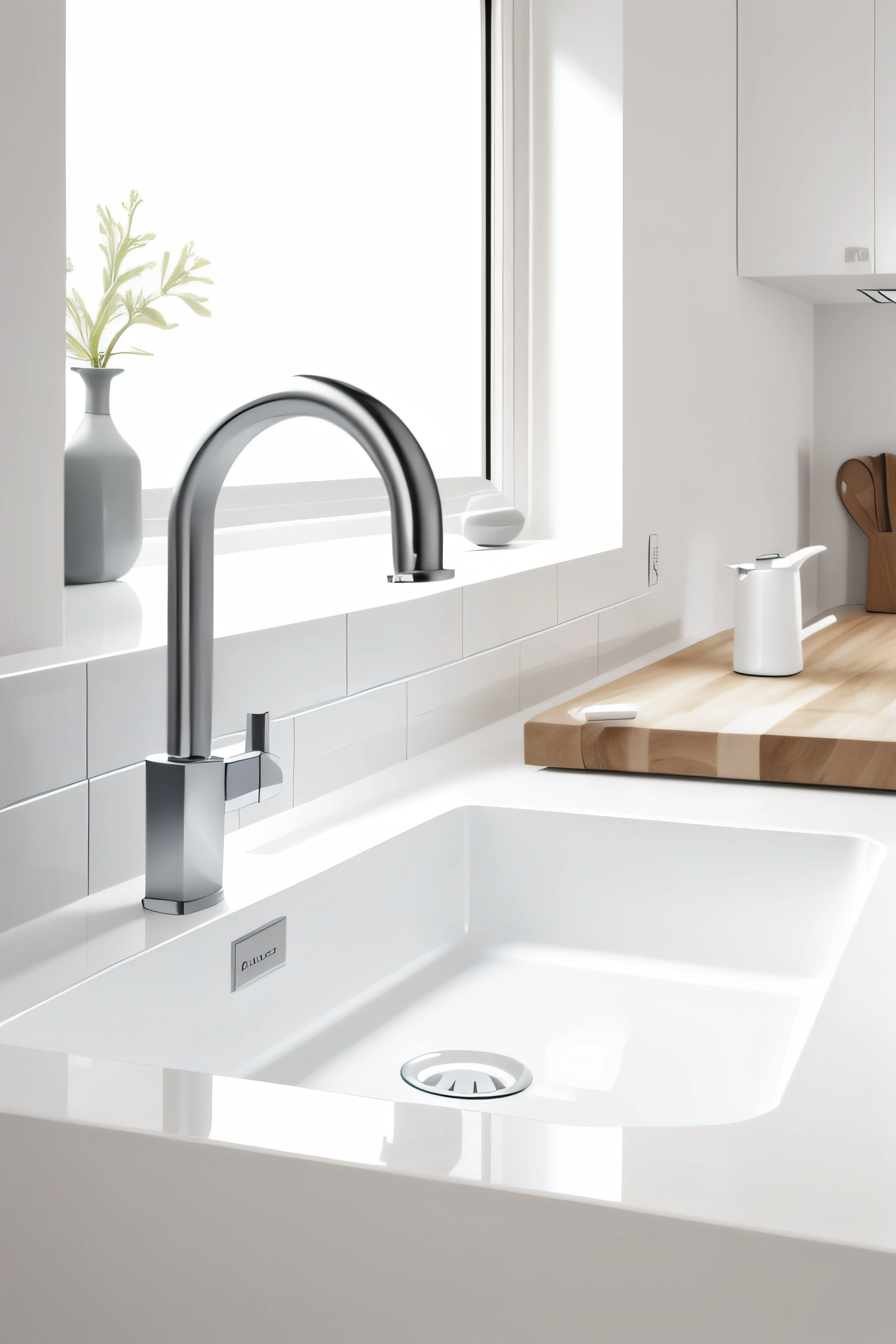 Kitchen faucet simple modern white