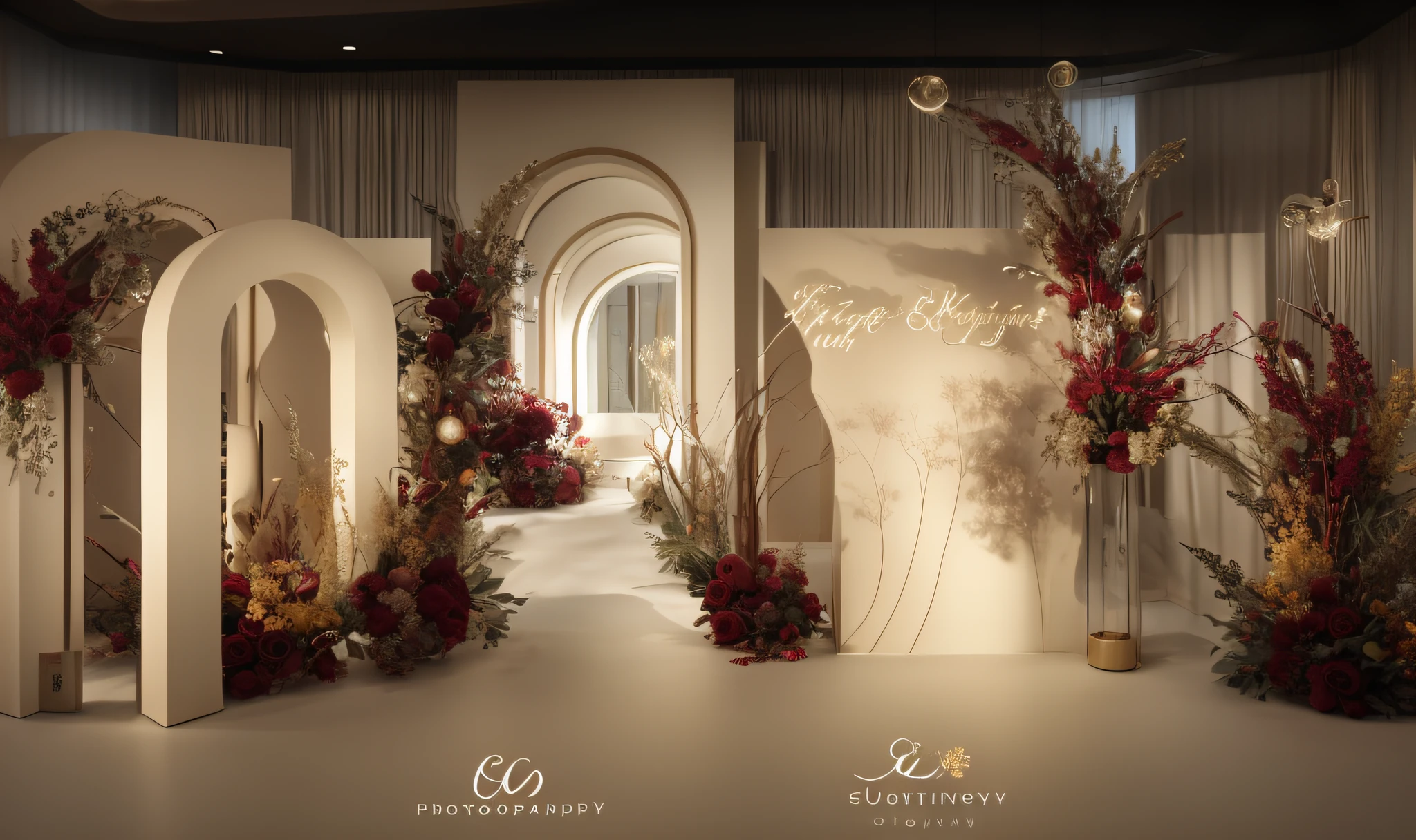 8K level quality,Ultra-clear,Golden,opulent,lamp lights,Wedding renderings,Interior design,3Drenderingof,8K resolution,hyper HD,Lots of small flowers,carpets,stage light,exquisite lighting and shadows,Detail portrayal,ultraclear,depth of fields, paying homage, Interior design, Ultra photo realsisim, RAW photogr, Sharp focus, Lots of champagne-colored flowers,Wedding banquet hall,Wedding design,tmasterpiece, 8K, tmasterpiece,Ultra photo realsisim,32K,Very detailed CG unity 8K wallpaper,best qualtiy,Background plate,exquisite lighting and shadows,Detail portrayal,Yellow flowers