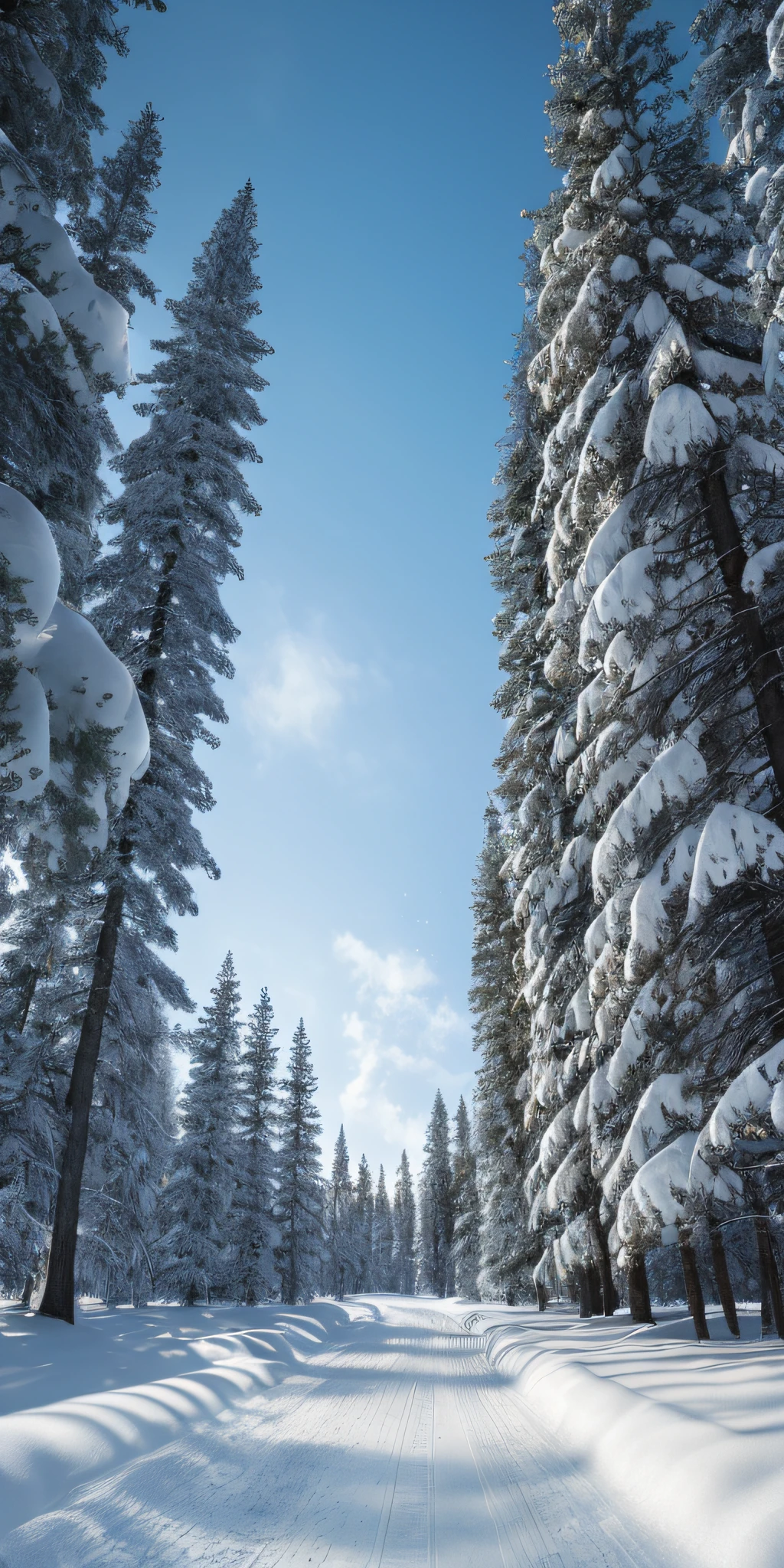 Masterpiece, best quality, high quality, highly detailed CG unity 8k wallpaper, coniferous forest, silence, towering conifers covering the forest floor, severe cold climate, serene beauty, snow, winter, mild summer, breeze, Conifers, branches, bokeh, depth of field, HDR, bloom, chromatic aberration, photorealistic, extremely detailed, popular on artstation, popular on CGsociety, complex, high detail, dramatic, art midway