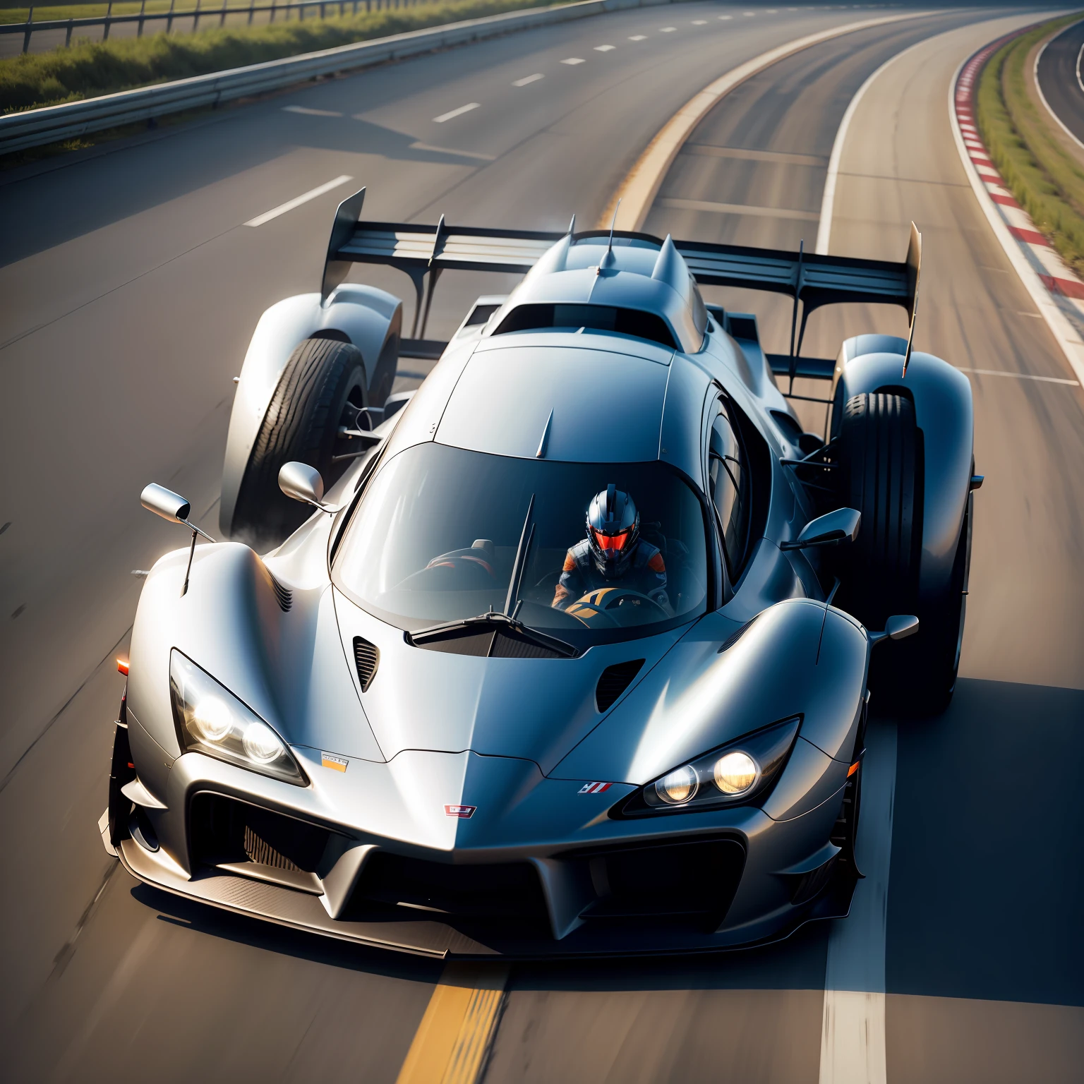 Drag racing on the highway,Mecha car