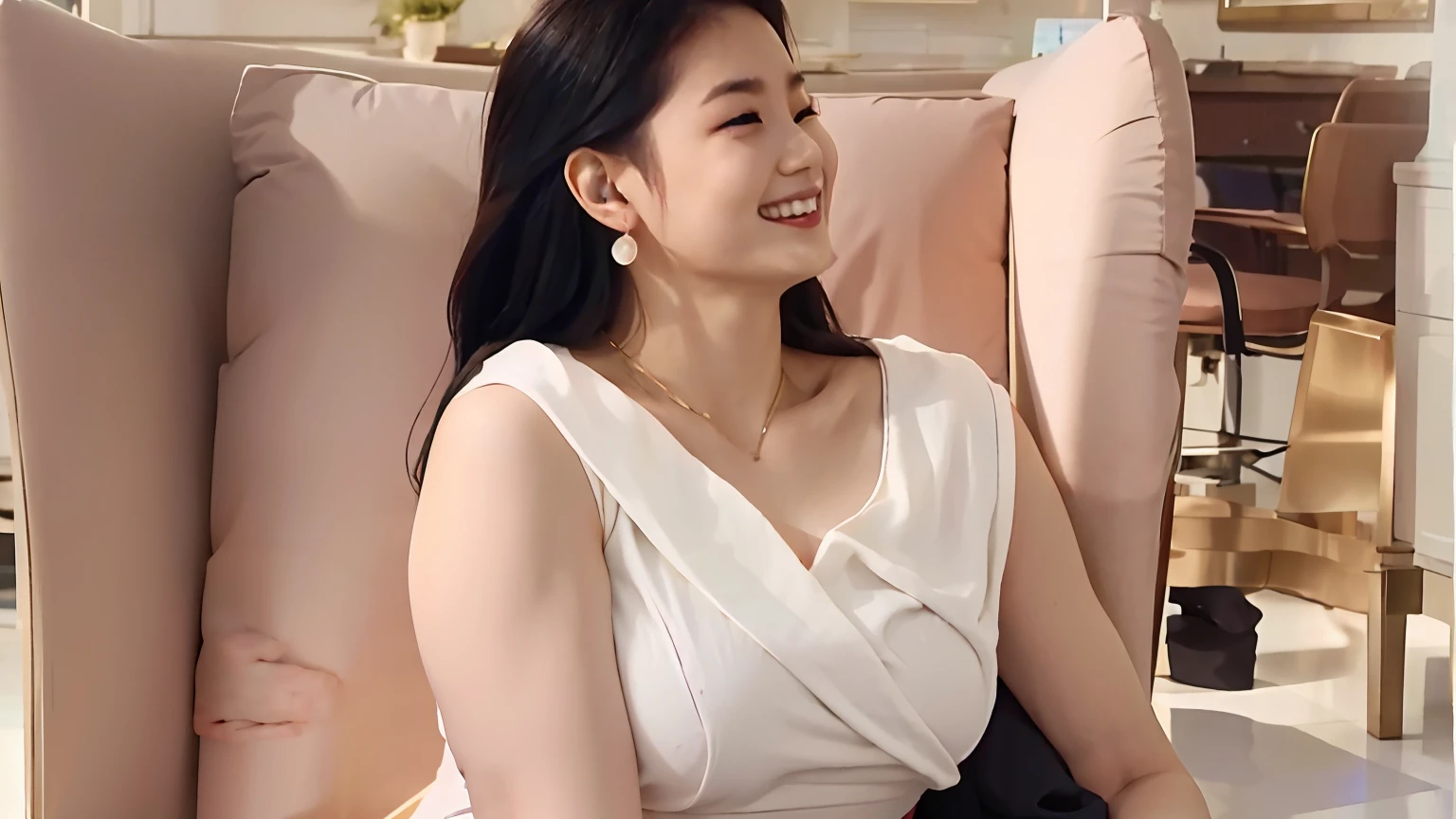 (8k,RAW photos,best qualtiy,tmasterpiece:1.2),(realisticlying,realisticlying:1.37),超高分辨率,photon maping,physically-based renderingt,1个Giant Breast Girl,(brunette color hair:1.3),double braid hair,long leges,详细的脸,Detailed eyes,shiny skins,(A light smile is cute:1.2),(cheerfulness),healing cute,natta,(at a cyberpunk city:1.2),(neonlight:1.2),overall skirt,The shirt,