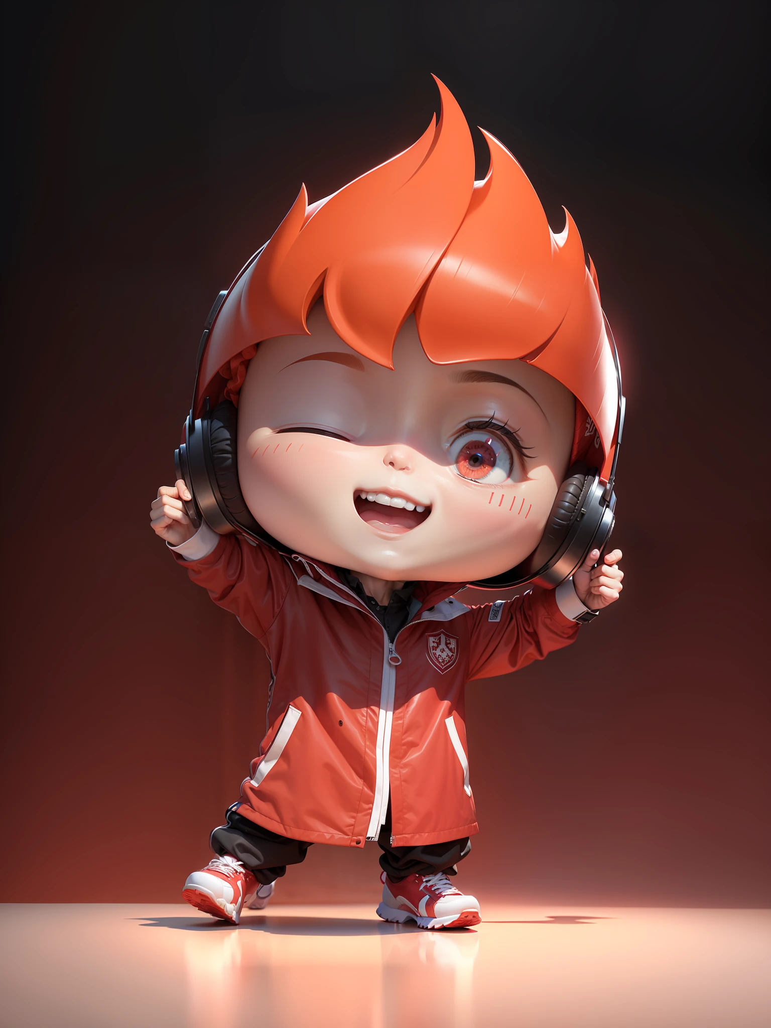 The clothes carry the Hongkai logo,Sports red coat
