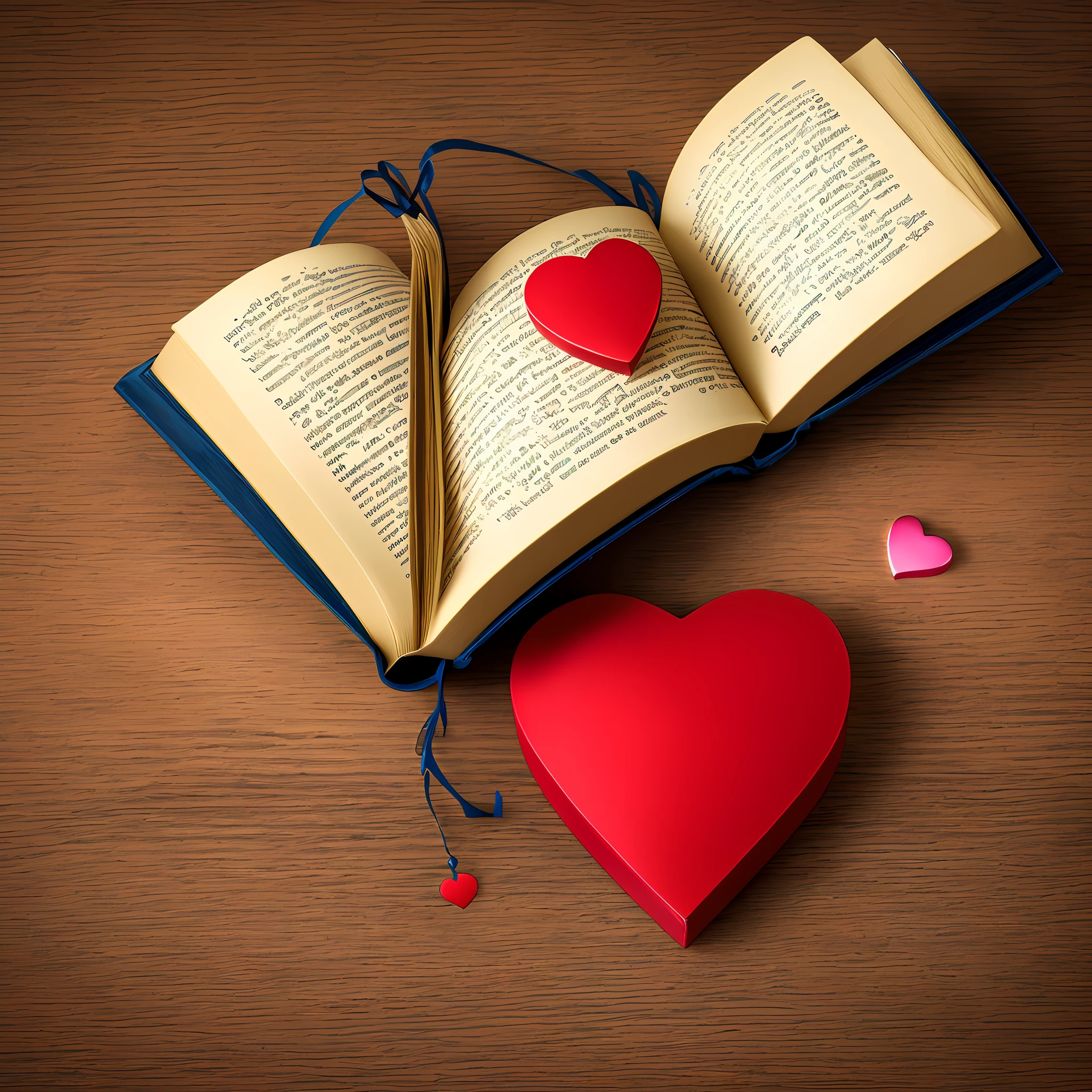 There is a love heart in the book