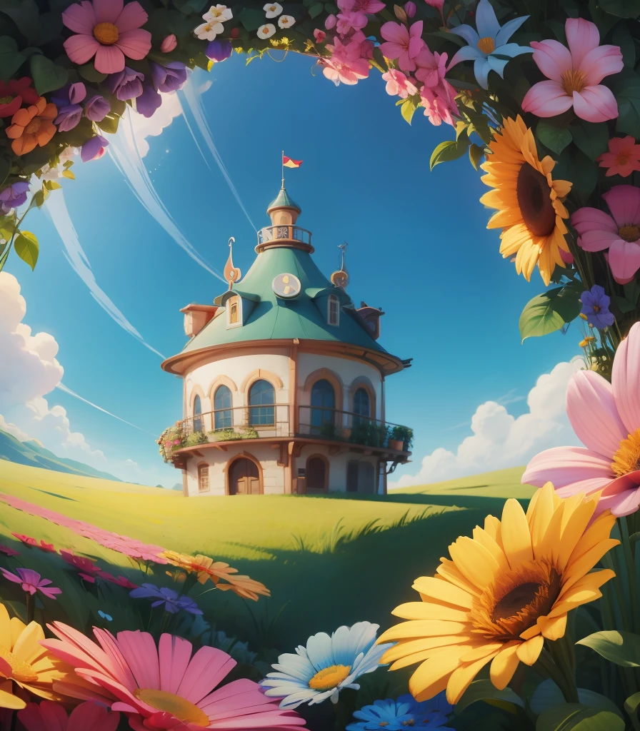 Loira, cartoon, Disney pixar, flores, cerejeira, HD