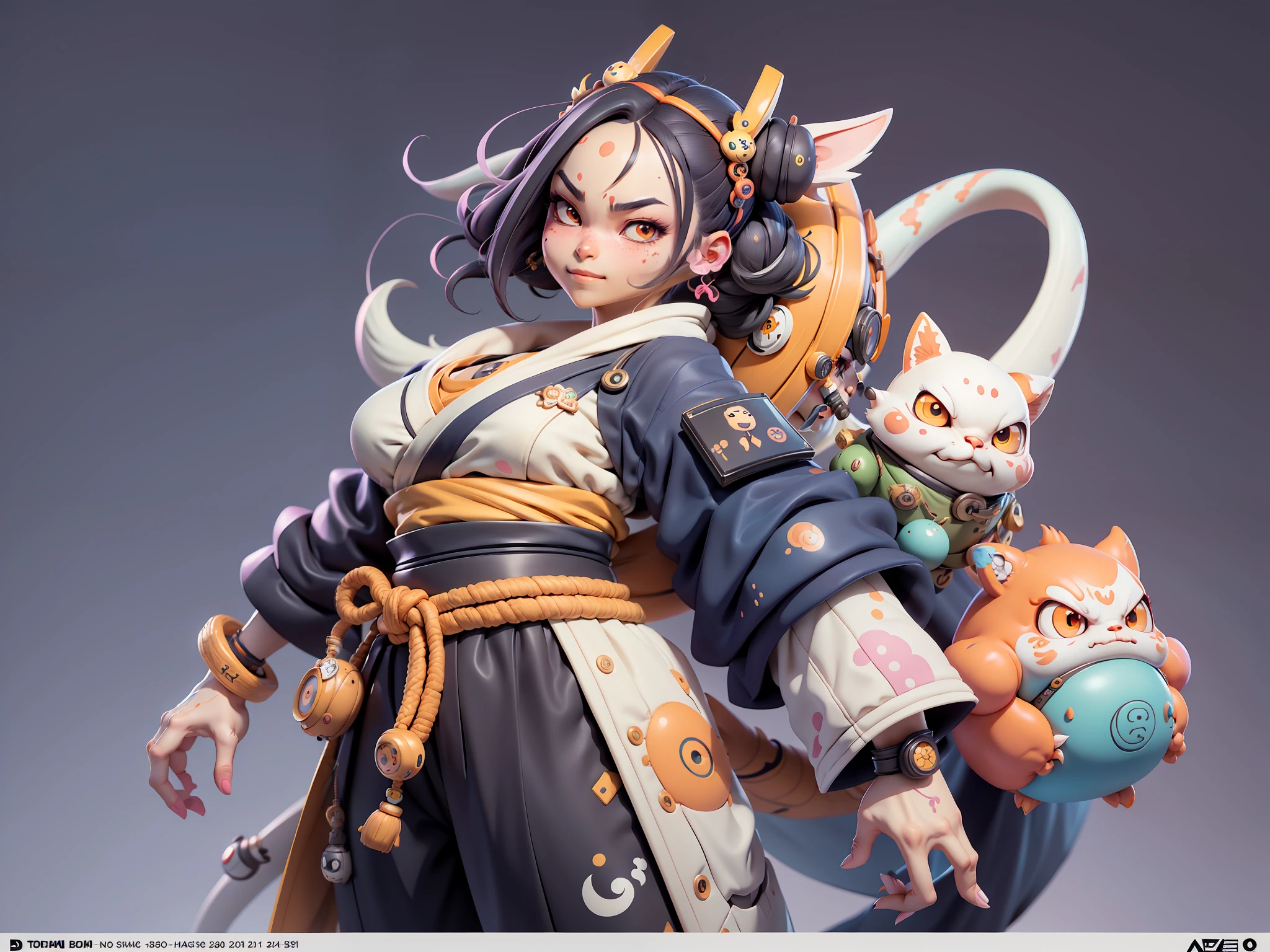 (Daisaku),(Need),(Super meticulous),(full bodyesbian:1.2),Japanese ukiyo-e girl，japanese geisha，Beautiful，Oriental dragon，Aeolian Thor，Raised sexy，爆乳，Oriental face，TV Anchor，Bust portrait illustration，Alone，In black suit，a blue tie，The face is slightly chubby，The face was clean，without a beard，Black super short hair，Black eyes，Smile confidently，3C computer sub-products，iPad， iphone，Digital painting，3D character design by Mark Clairen and Pixar and Hayao Miyazaki and Akira Toriyama，The illustration is a high-definition illustration in 4K resolution，With very detailed facial features and cartoon-style visuals。