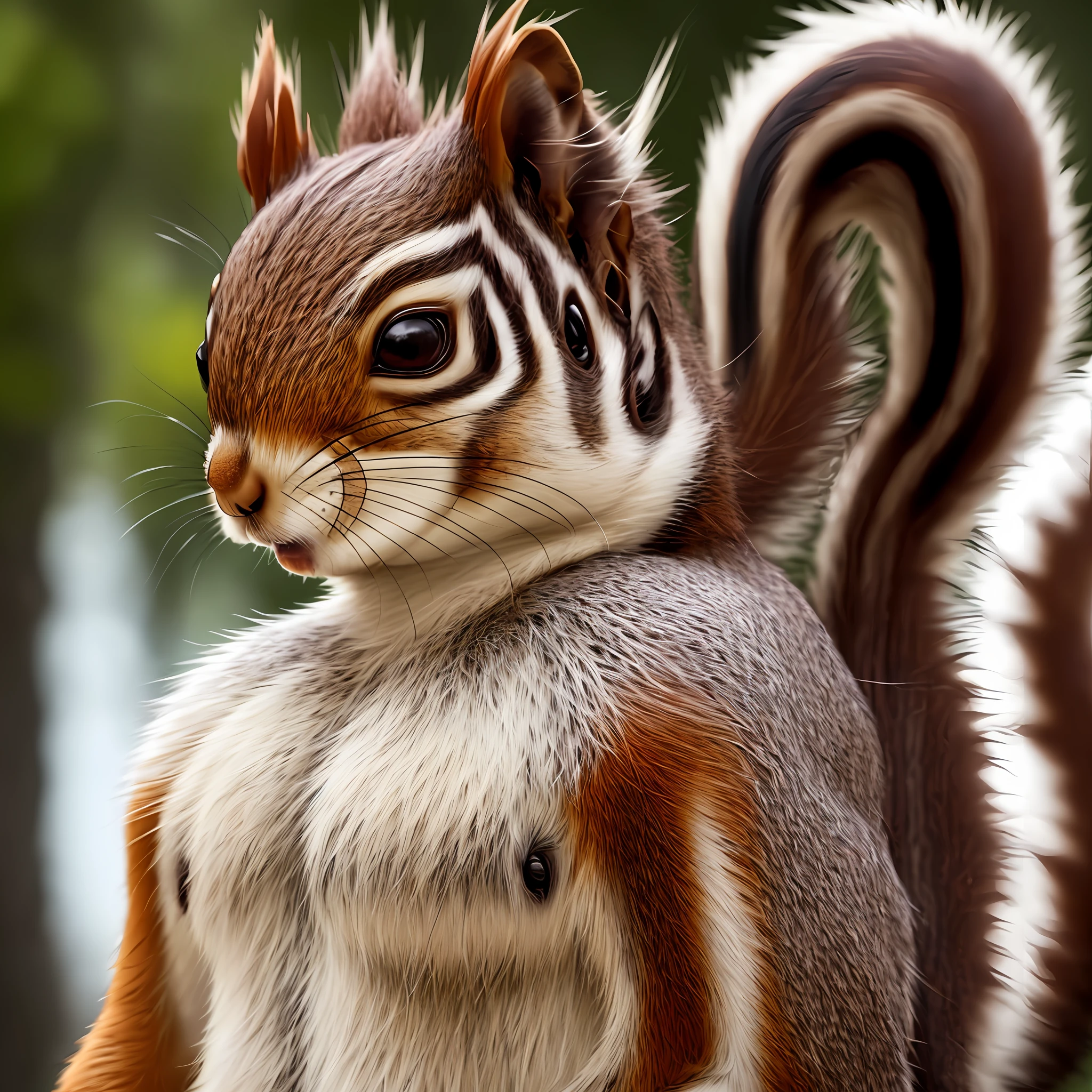 qualidade superior, melhor qualidade, super high res, fundo detalhado (rosto bonito altamente detalhado e olhos)absurdres, anatomia perfeita((angelic nice 1boy, kemono, foco solo, homem muscular, barba))(((peludo)))(anthro peludo:1.7)((((corpo peludo, facial features of the squirrel, Features of the squirrel body))))((pele do corpo muito detalhada))corpo inteiro (digno) marinheiro, rua, Muscle, pelos faciais, volumeric lighting, profundidade de campo, ofegante para o ar, virilha levantada, roupas pretas, ((uniforme marinheiro)) camisa,