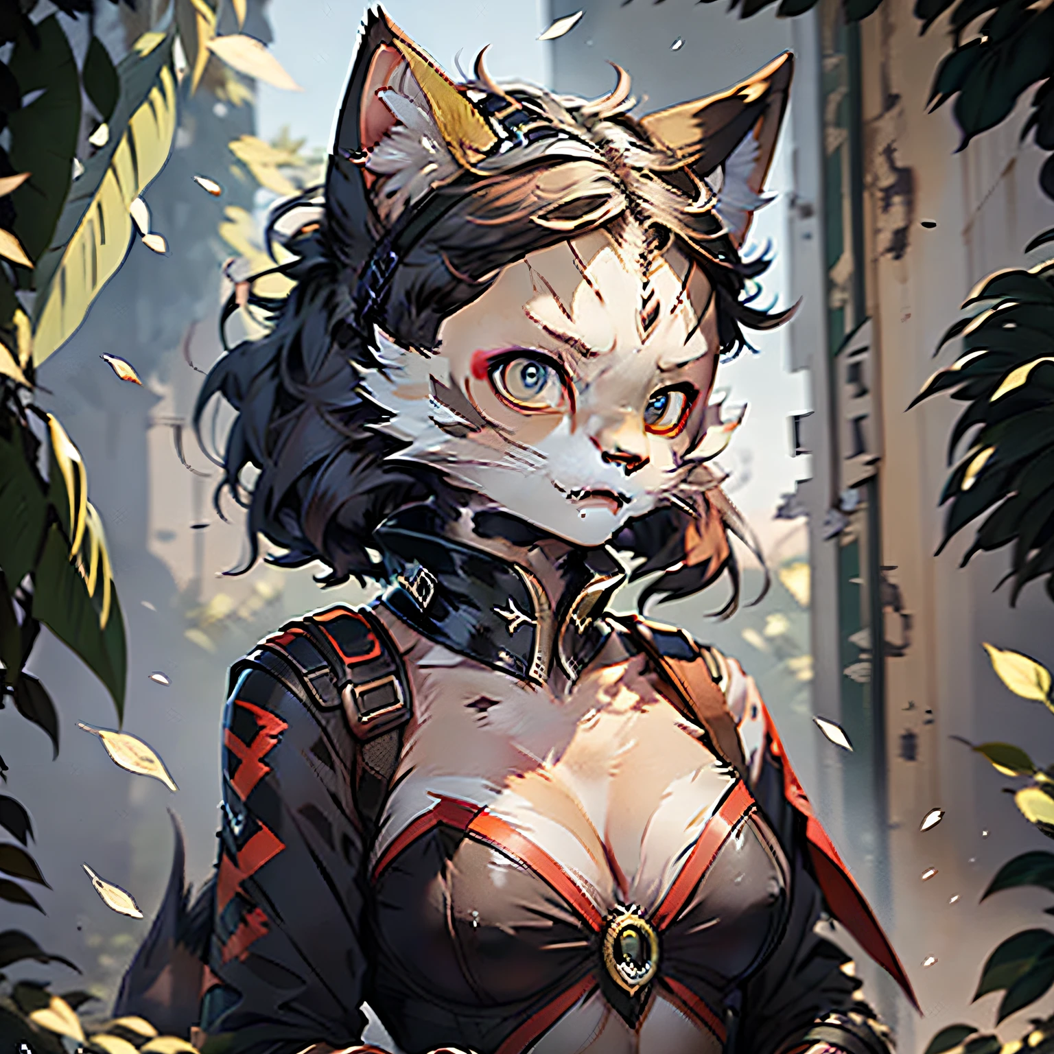 cat woman,A defiant expression,4k,