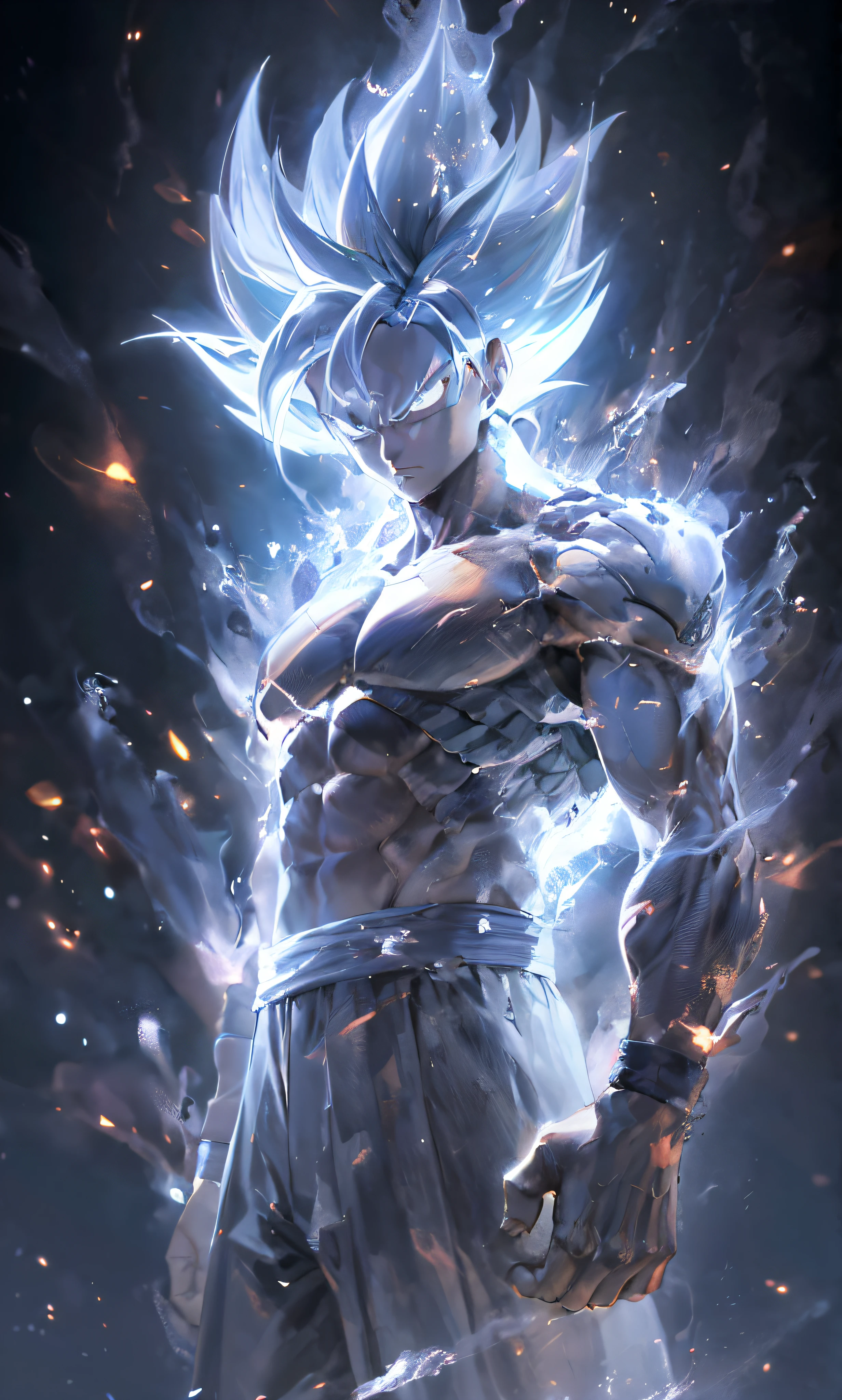 a close up of a person with a very large body and a very big body, ultra instinct, an epic anime of a energy man, 4 k manga wallpaper, super saiyan blue, anime wallaper, 4k anime wallpaper, anime wallpaper 4k, anime wallpaper 4 k, character dragonball, highly detailed portrait of goku, human goku, super saiyan goku