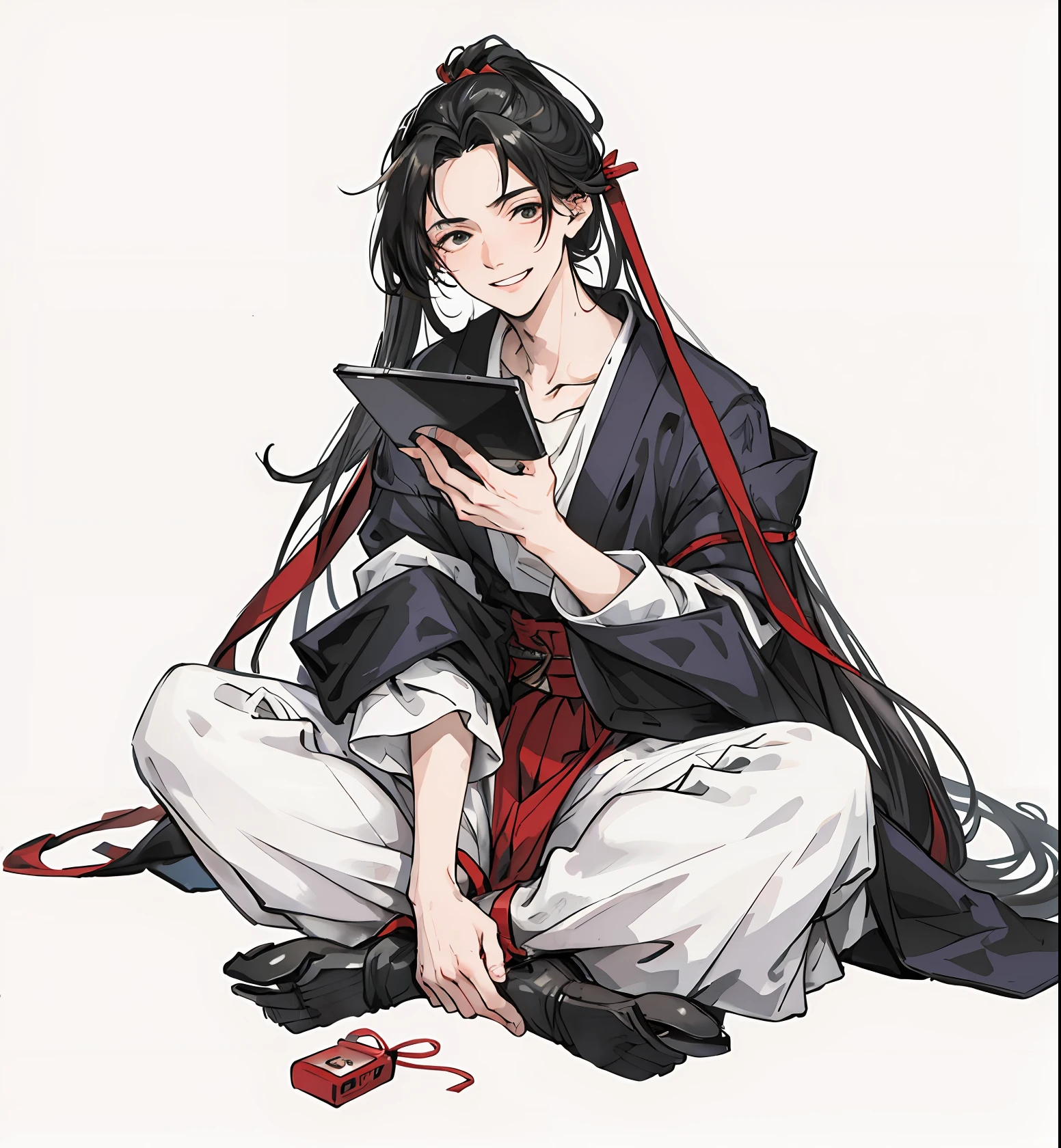 A look of smugness,Laughed happily,Antique Boy,Handsome,