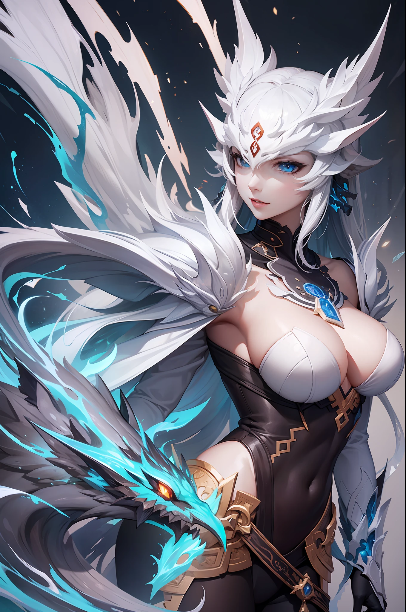 White bone wyvern,sci-fy,Xuanwu,CG