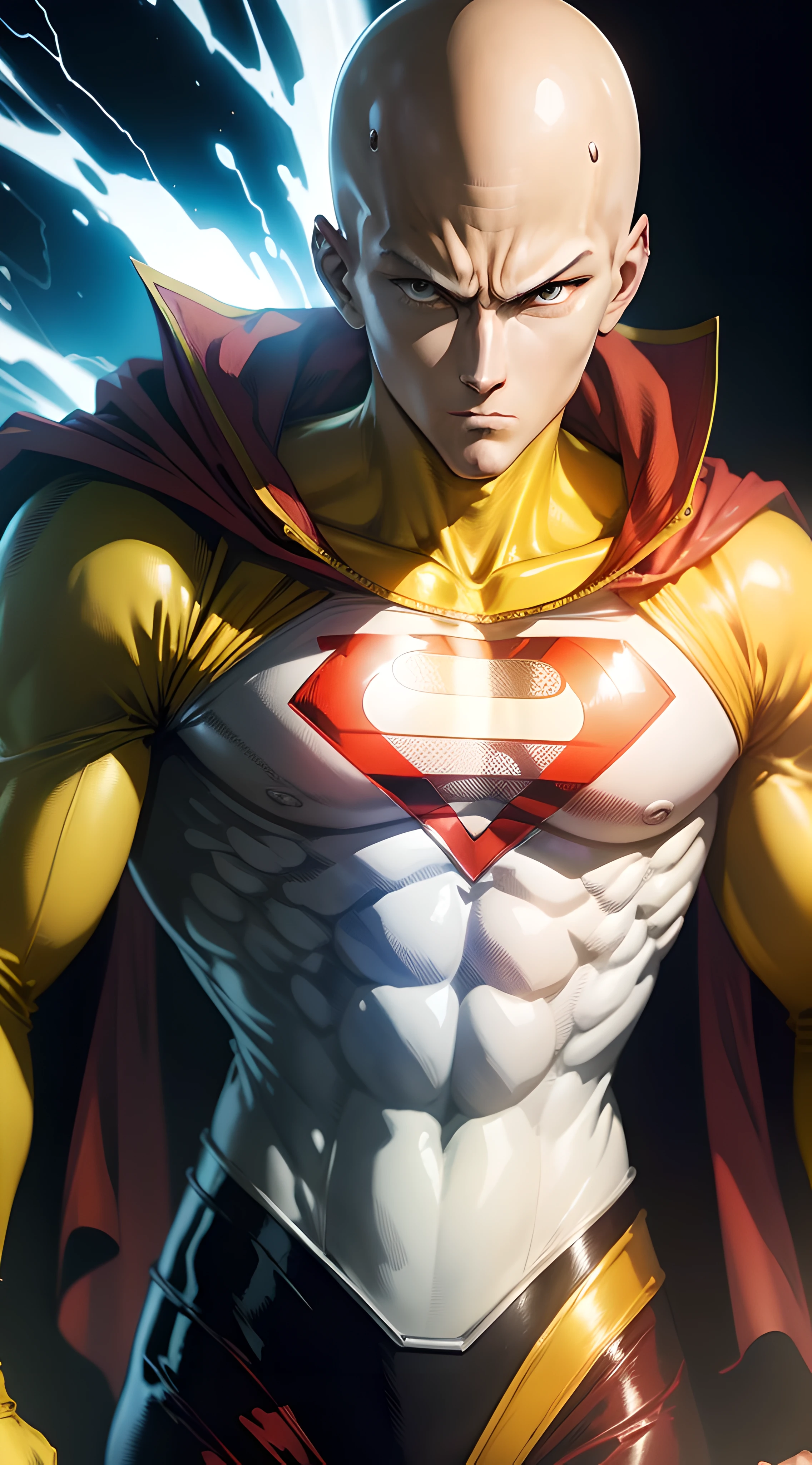 anime wallpaper saitama wallpaper one punchman wallpaper, saitama as superman, saitama as ironaman, saitama as superman, itachi as superman (saitama, saitaman from oone punchnab, portrait of saitama from one punch man, from one punch man, one punch man artstyle, inspired by Yusuke murata, saitama, wallpaper!, yusuke murata style, fan art, one punch man style, saitama as superman, saitama as superman, hq artwork