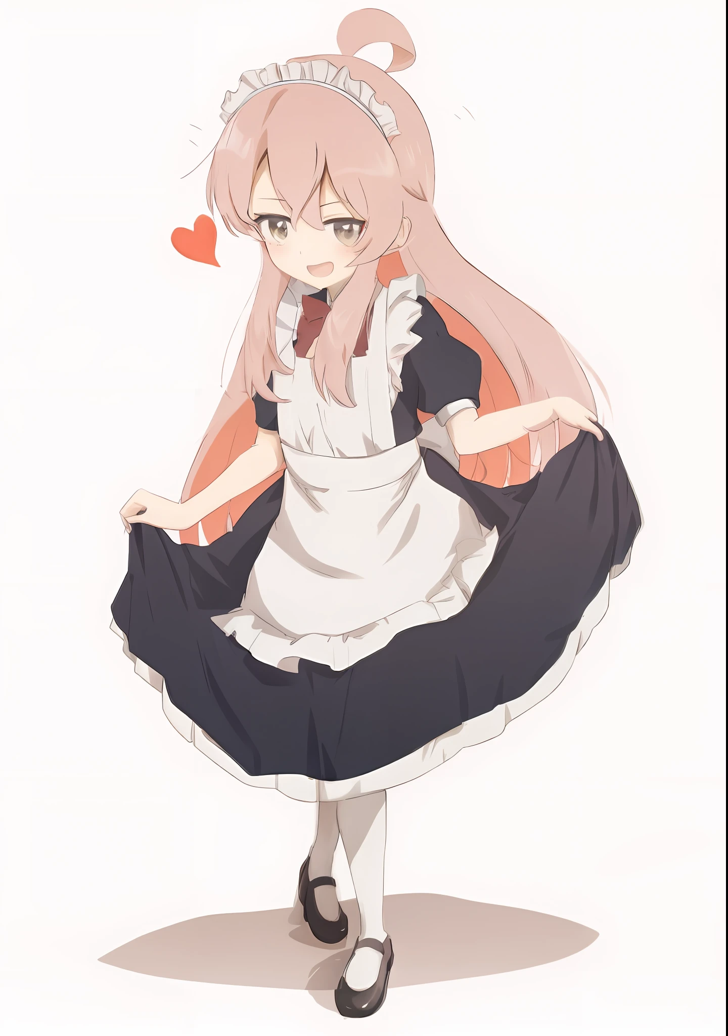 Anime characters with a heart in their hair, loli in dress, anime girl in a maid costume, cute anime waifu in a nice dress, small curvaceous loli, lollipop, anime cat girl in a maid costume, Maid outfit, anime moe art style, small loli girl, Maid dress, shirabii, Splash art anime Loli, Cute anime girl