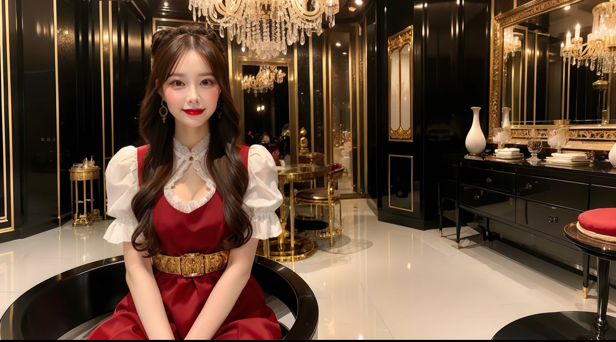 In a luxurious atmosphere、Hostess in Western dress