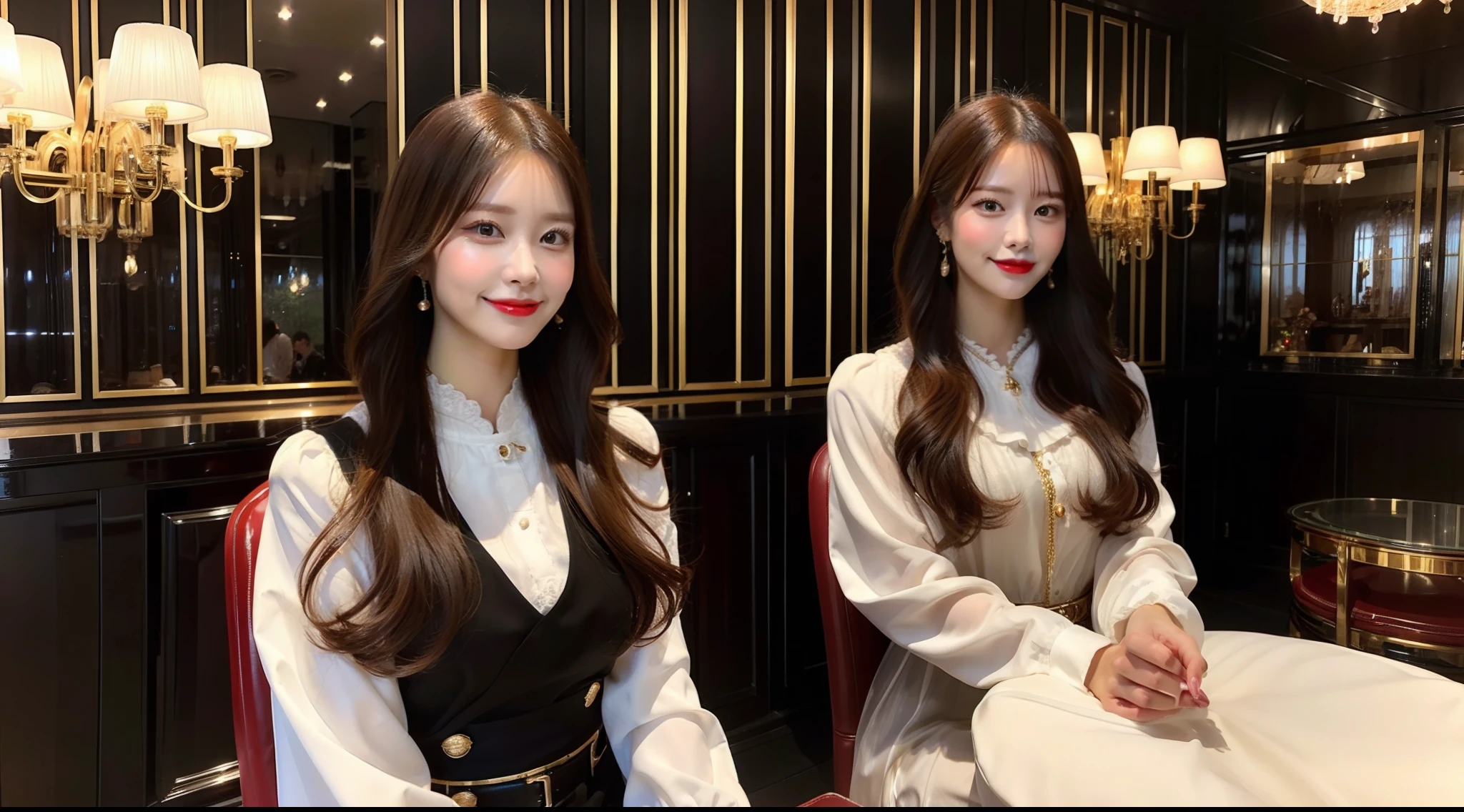 In a luxurious atmosphere、Hostess in Western dress