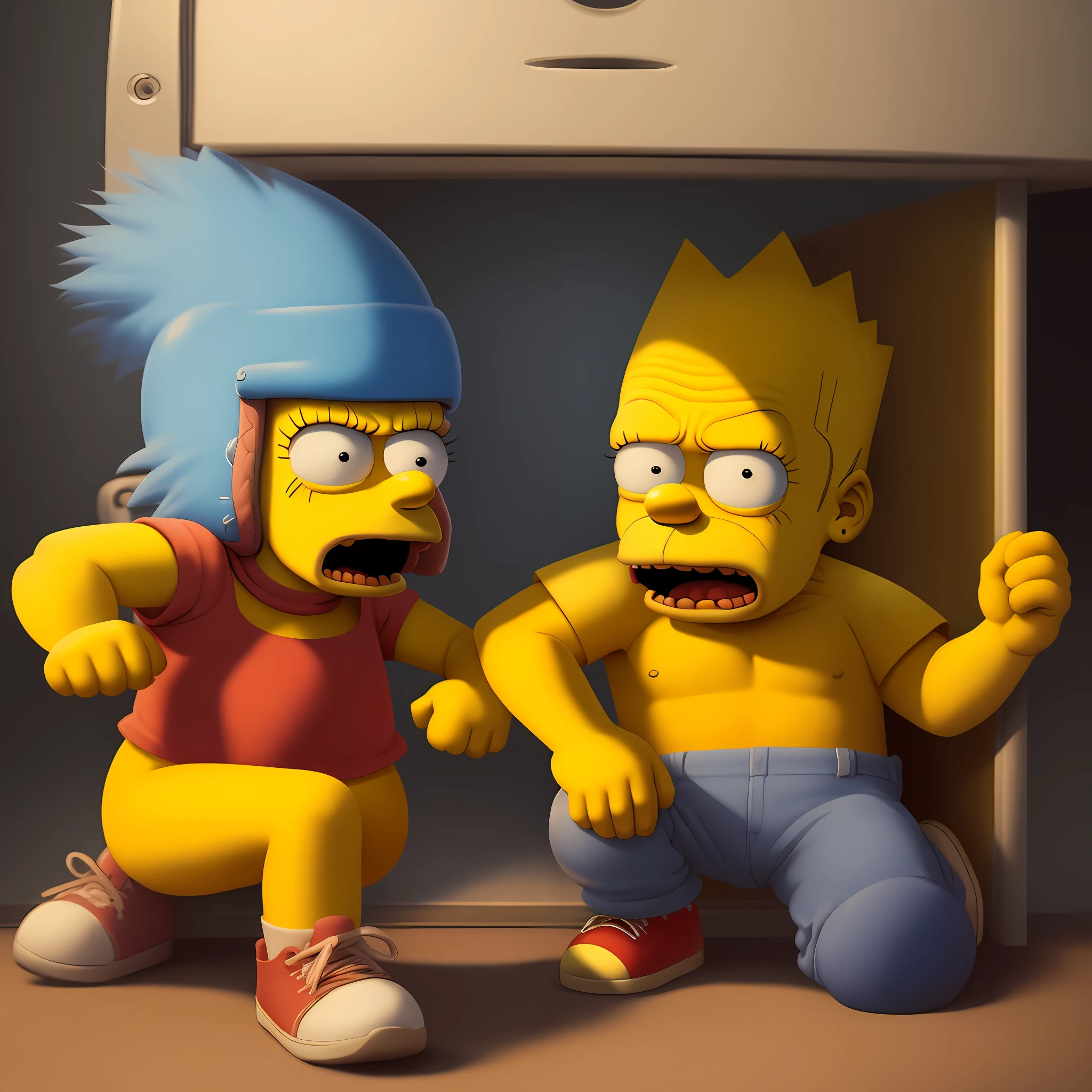 Crie uma imagem realista do Bart Simpsons