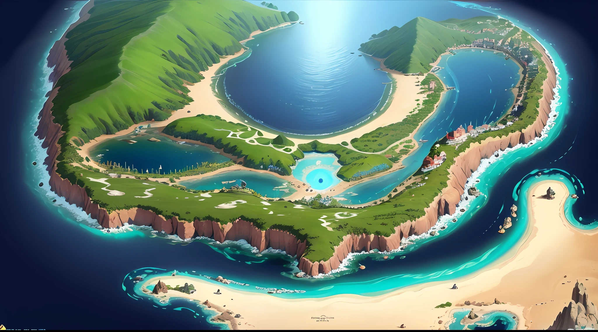 Sonic Island seen from above, Sonic 3 levels, angel Island zone, hidrocity zone, marble garden zone, carnival night zone, Ice cap zone, snack base zone, mushroom Hill zone, flyng battery zone, Sandopolis, lava reef zone, sky sanctuary zone, Map seen from above, location, map seen from above