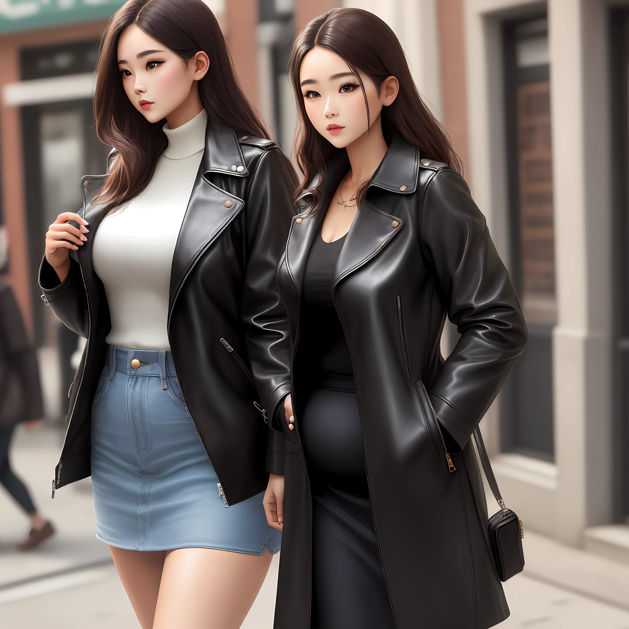 Beauty plump leather coat