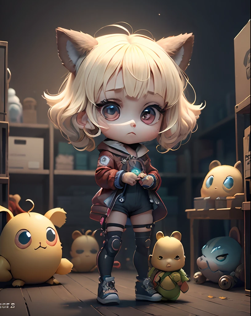 Super Cute Girl Full Body 3D Image, 1pc, Good Eyes Look, Big Eyes, Cute, Happy, C4D, Pop Matte Blind Box, Long White Hair, Bright Bubbles, Toys, Solid Color Background, Chibi, Fluorescent Translucent, Glow, Kawaii, Doll, Reference Table, Blind Box Pop Market, Pixar, Complex Details, 3D Rendering, Mixer, OC Renderer, FOL Body Reference Table, Dribble, High Detail, 8K, Studio Lighting, Lori, Petite, Toddler, Chibi, SD Characters: 23, Magic space warehouse background
