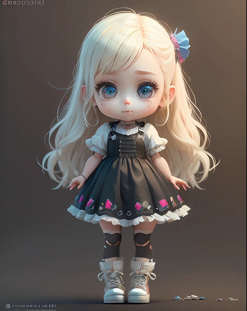 Super Cute Girl Full Body 3D Image, 1pc, Good Eyes Look, Big Eyes, Cute, Happy, C4D, Pop Matte Blind Box, Long White Hair, Bright Bubbles, Toys, Solid Color Background, Chibi, Fluorescent Translucent, Glow, Kawaii, Doll, Reference Table, Blind Box Pop Market, Pixar, Complex Details, 3D Rendering, Mixer, OC Renderer, FOL Body Reference Table, Dribble, High Detail, 8K, Studio Lighting, Lori, Petite, Toddler, Chibi, SD Characters: 23, Magic space warehouse background
