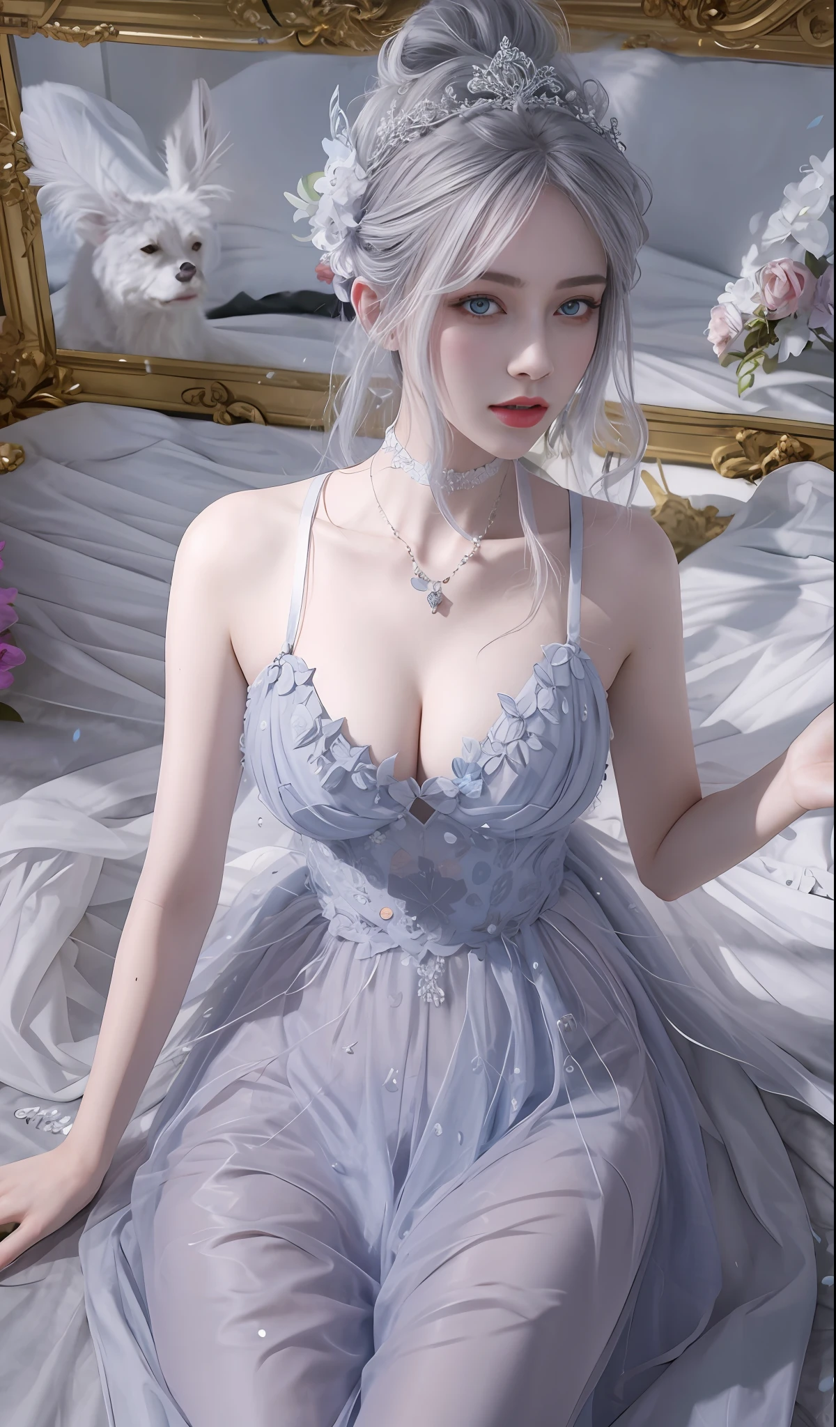 （tmasterpiece，top Quority，best qualtiy，offcial art，Beauty and aesthetics：1.2），（1girll：1.3），Extremely detailed，plethora of colors，Most detailed（（ultra - detailed）），（highly detailed CGillustration），（（Very fine and beautiful），（From the side Side），cinematic lighitnglamplight，