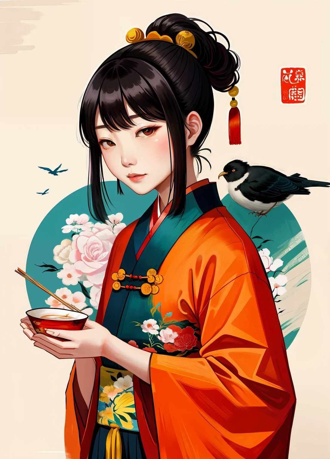 Chinese painting loves boundlessly, and is selfless