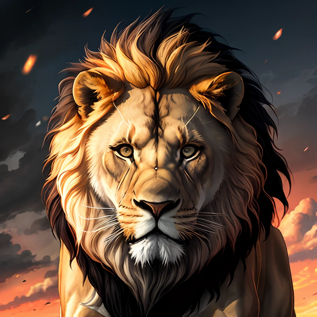 Lion alone