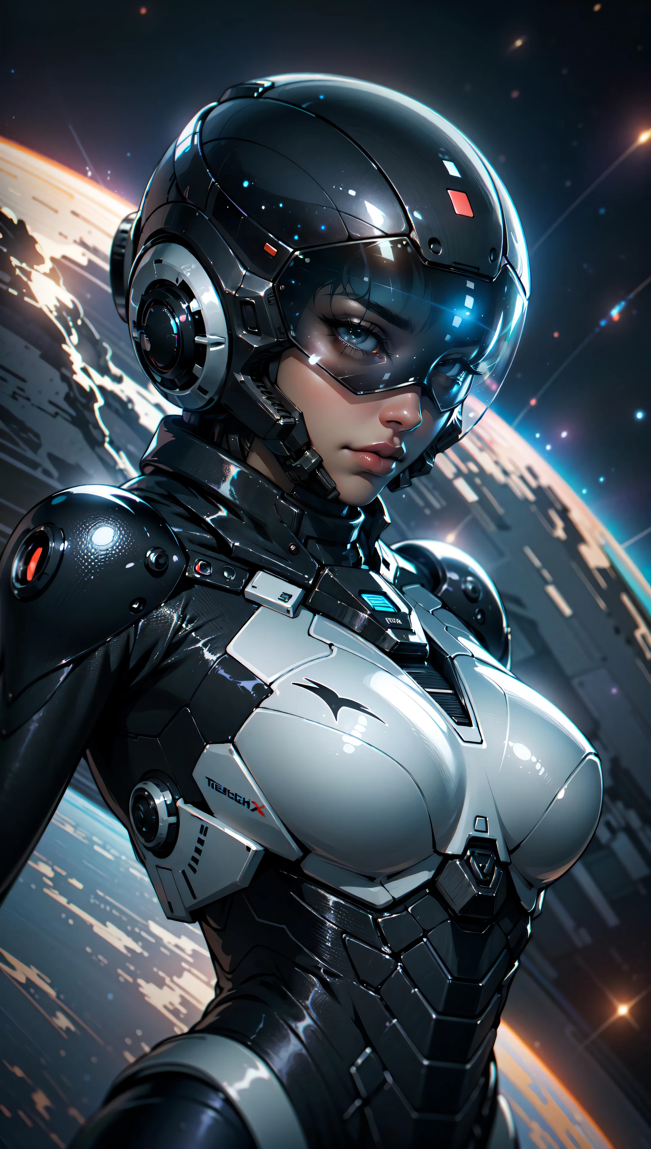 nijistyle,rfktr_technotrex,woman exploring planets, alien worlds, exotic locations, deep space,unkown terrors, galactic, nebulas,stars,fcPortrait