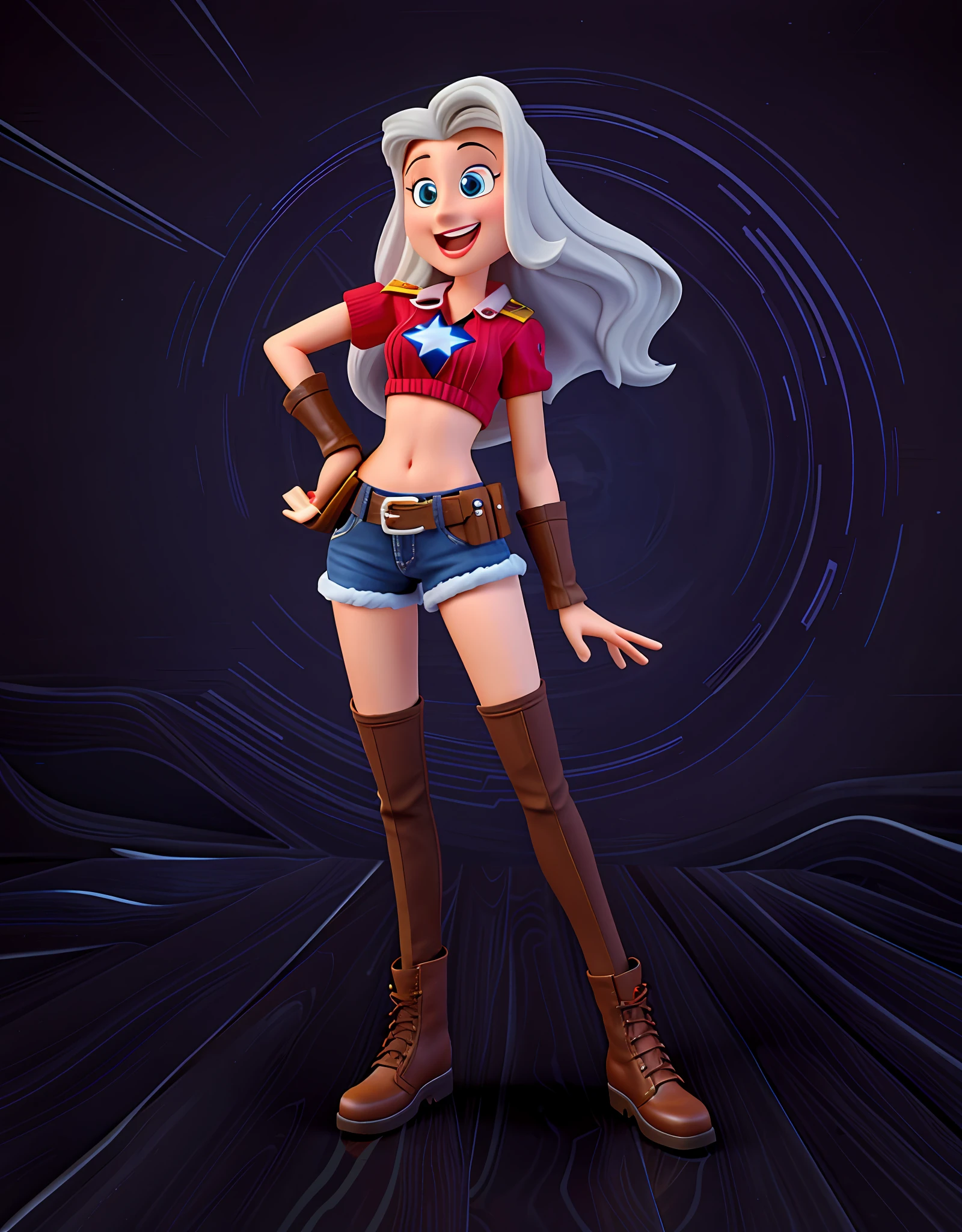 American,cartoony,