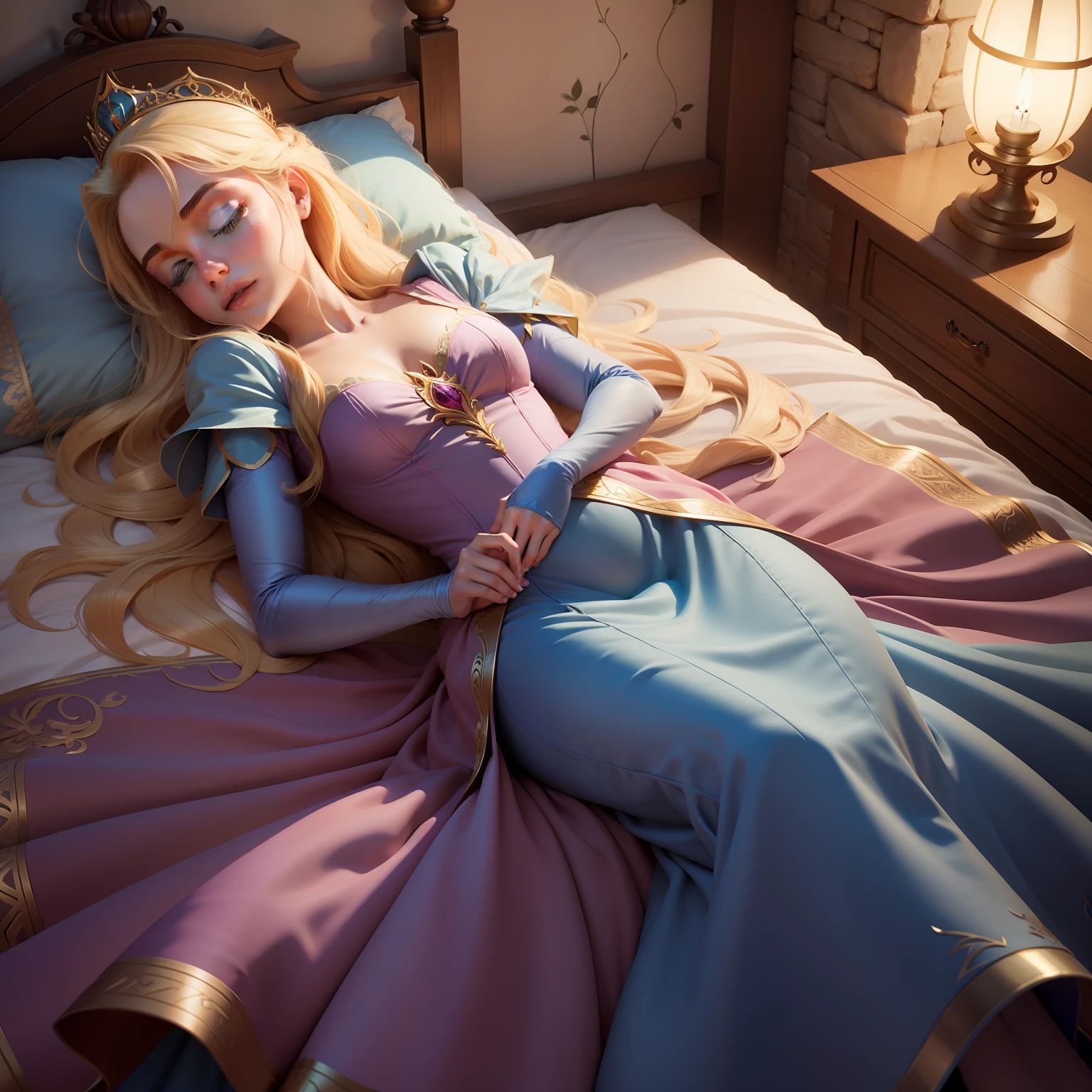 "The Sleeping Beauty", lindo vestido de princesa, Disney pixar, HD, 3D