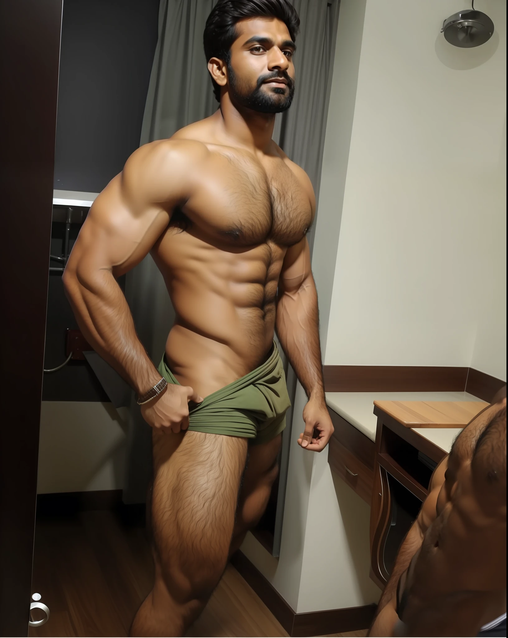 Indian hot body hairy chest,full of body hair, musculine body