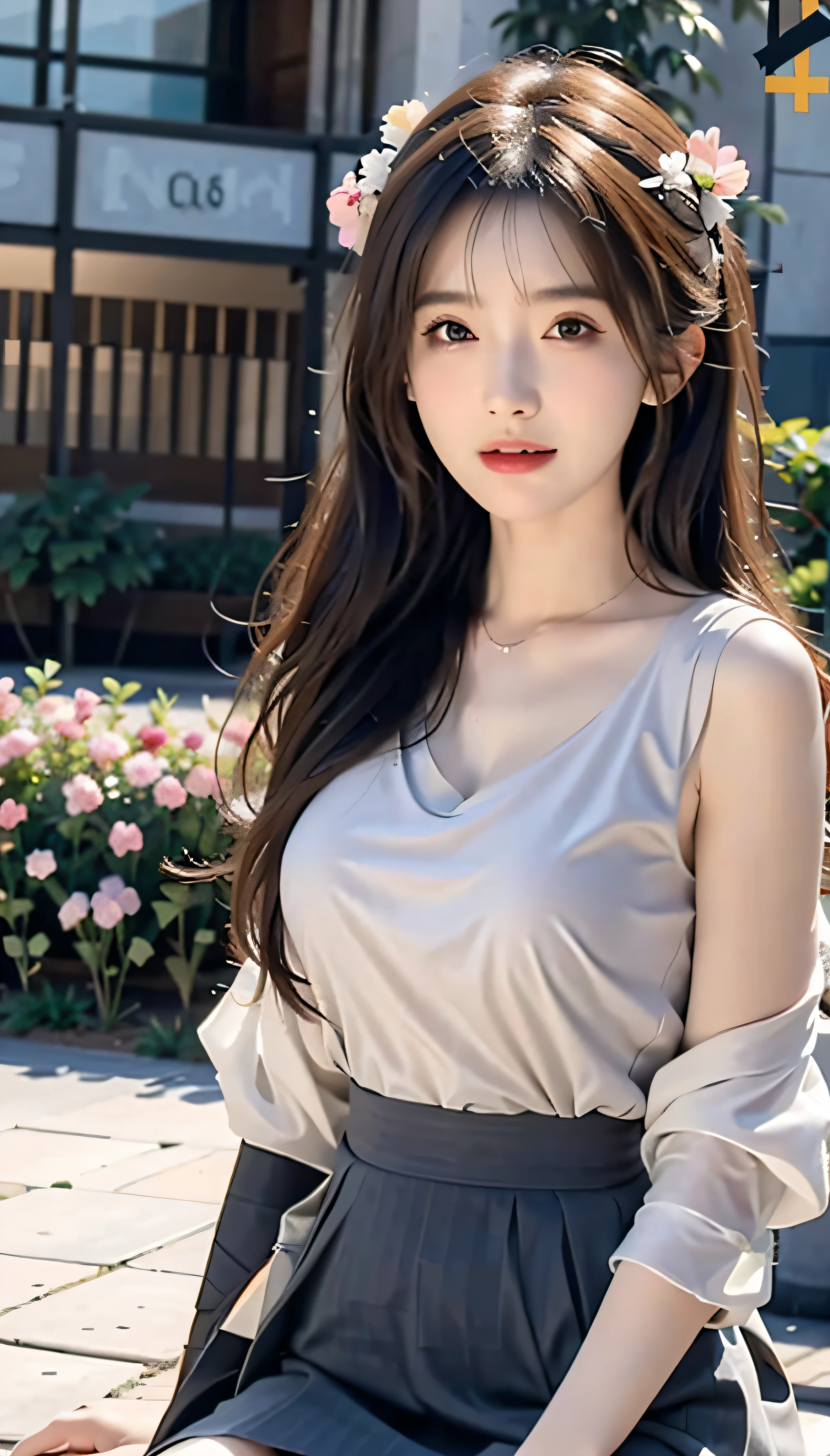 Masterpiece, Best Quality, (Realistic, Photorealistic Photo: 1.37), 8K, An Extremely Delicate and Beautiful, Amazing, Fine Details, Official Art, Ridiculous, Incredibly Ridiculous, Huge File Size, Ultra Detailed, Extremely Detailed, Beautiful Meticulous Girl, 1 Girl, (Perfect Female Figure), Full Body, Short Skirt,