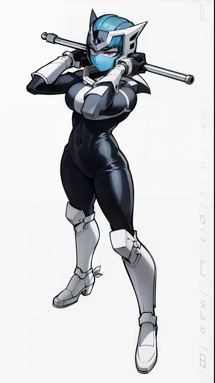 My Hero Academic Style, Wide Hips, Wide Thighs, Big Chest, Full Body, Masterpiece, Best Quality, 1Girl, Hero Costume, Full Body Suit, Smug, Perky Look,