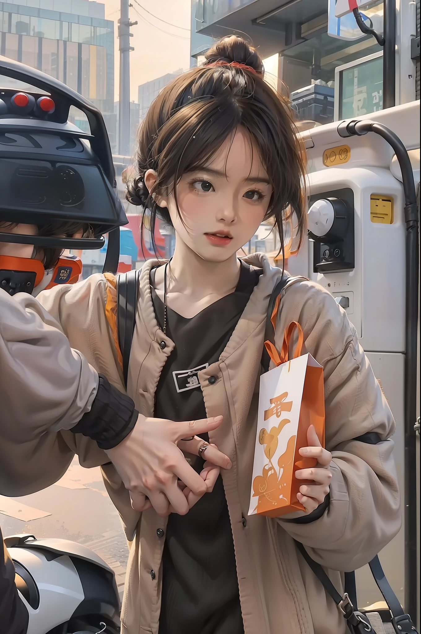 1 boy，1 girl，son goku，Ride，Qi Tian Great Sage，Lin Daiyu，Accompany，shopping