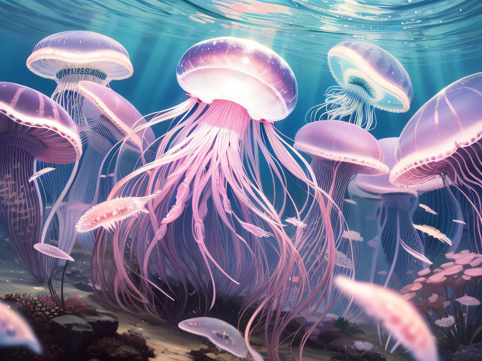 Lots of jellyfish