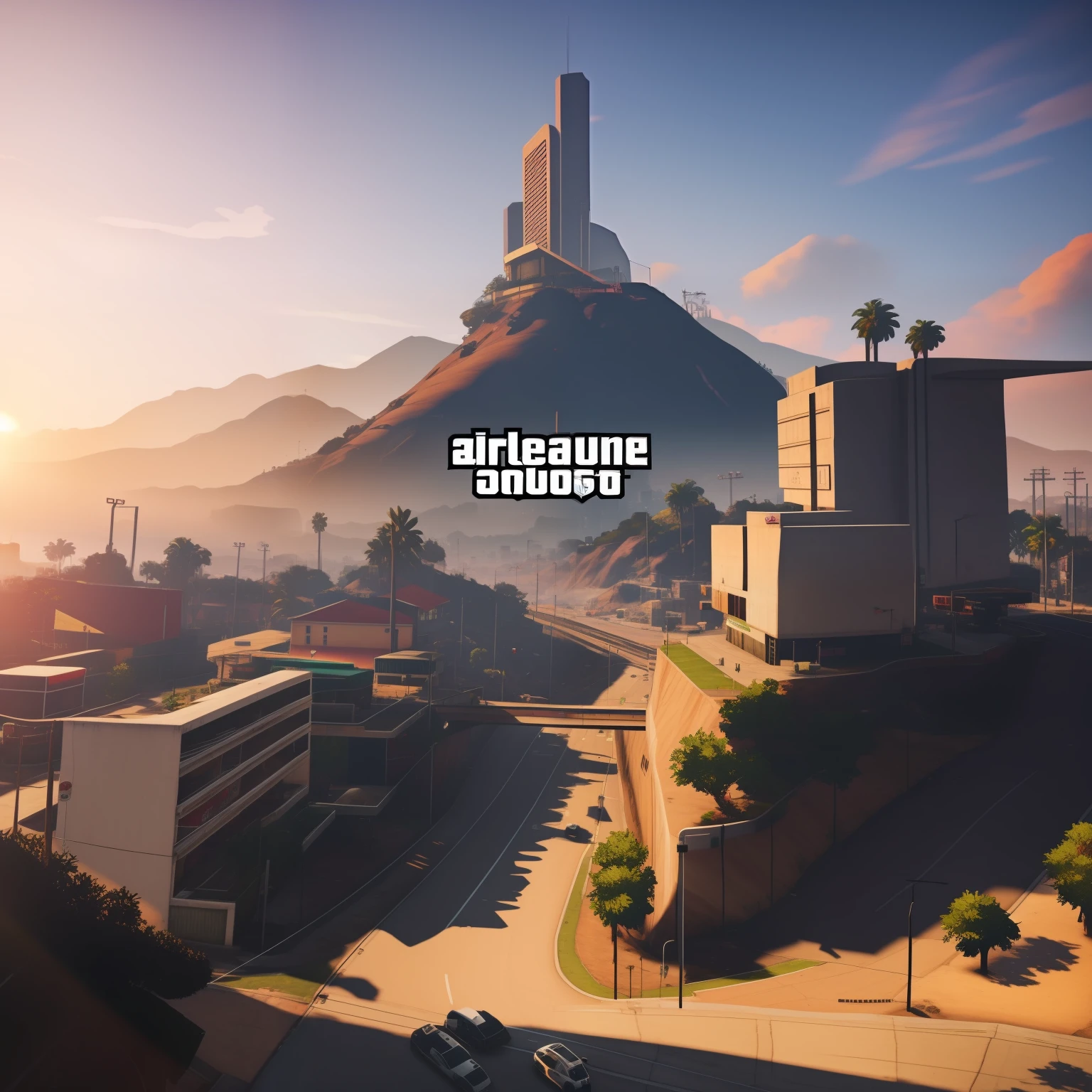 Crie uma imagem de fundo com uma imagem da cidade do GTA 5, e depois coloque esse nome na imagem: Sunrise RolePlay