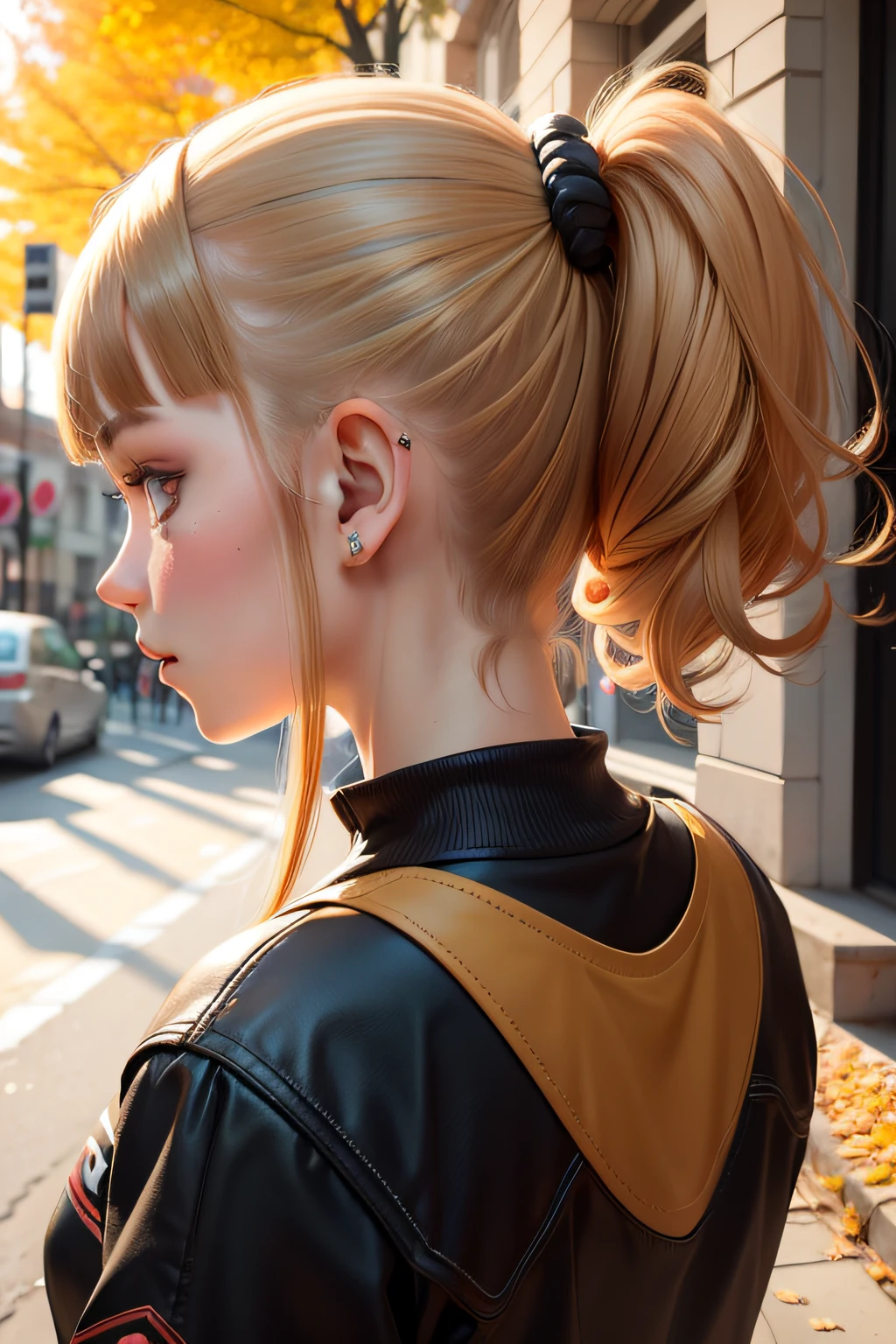 autumnal,High ponytail,teens girl