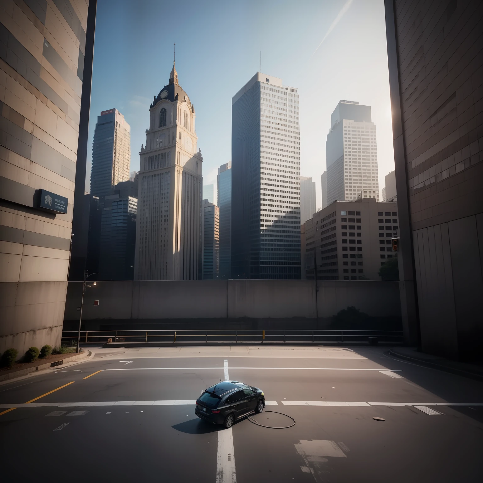 photorealestic，urban backdrop，Urban management law enforcement