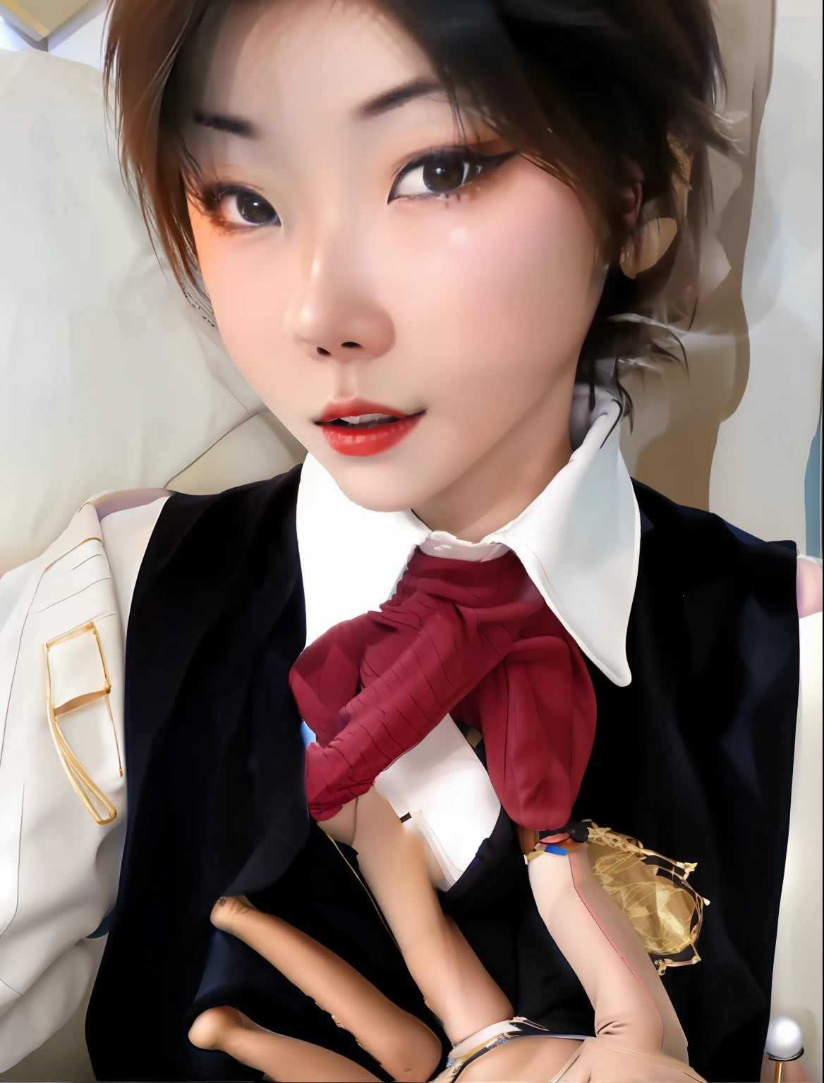 The girl in the picture is undressing and seducing others