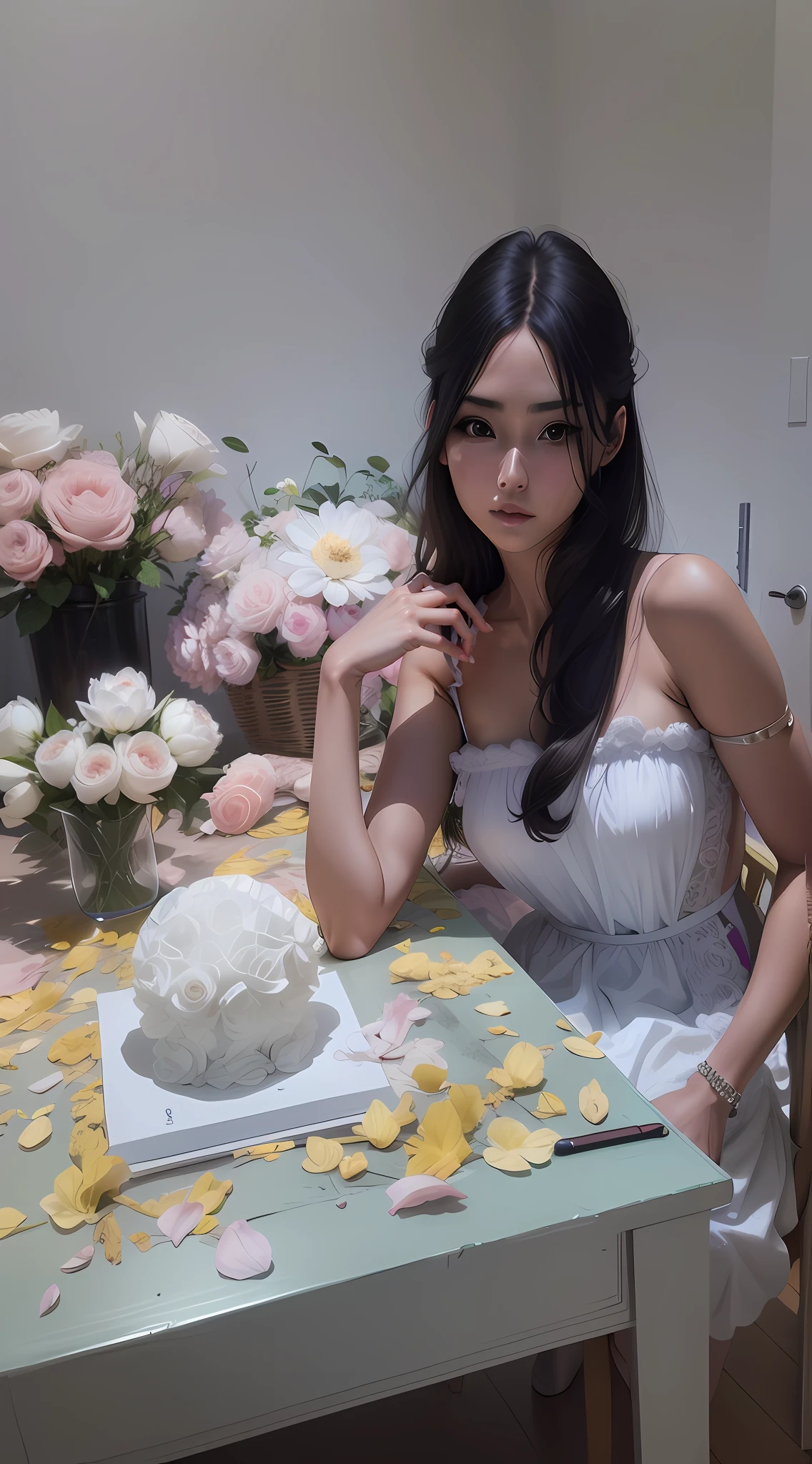 best quality, masterpiece, 1girl, Beautiful face, (photo realistic:1.3), rim lighting, (high detailed skin:1.2), 8k uhd, dslr, high quality, high resolution, 4k, 8k, Bokeh, absurdres, best ratio four finger and one thumb, (realistic:1.3), cute 1girl, wearing black formal blazer, medium breasts, short skirt,