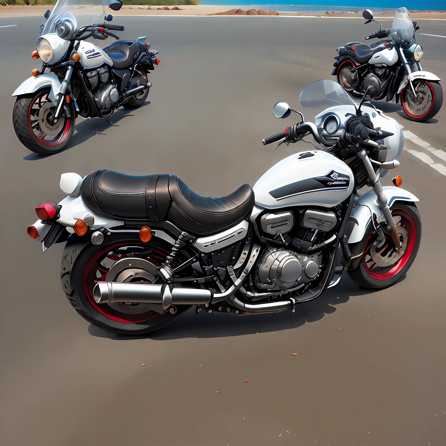 ( SUZUKI INTRUDER 1500 LC),(total view) ,Cores 64 k, (preta),4D ,rota 66