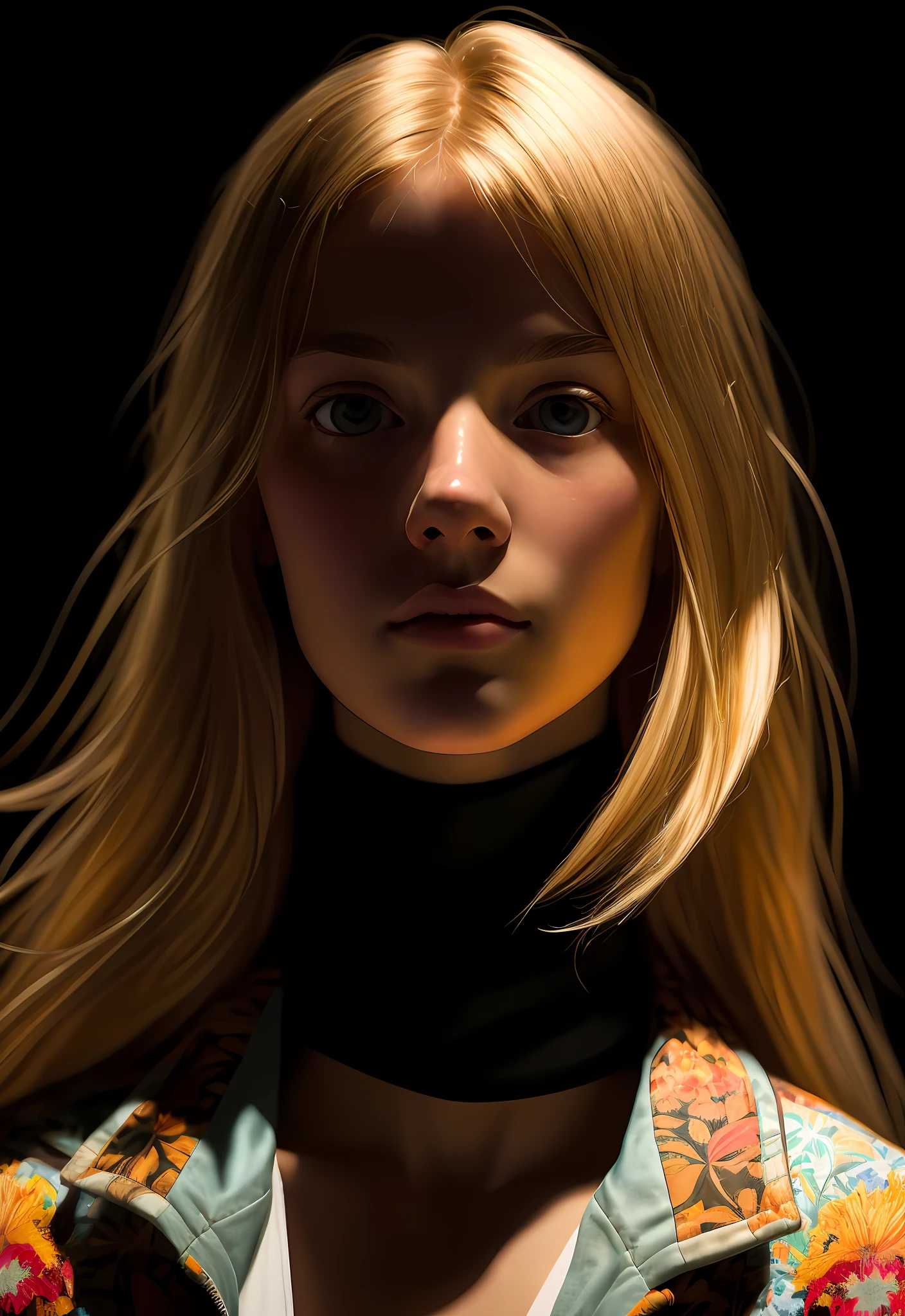 (front focus),(in the dark:1.6),
Hyperrealist portrait of female by david hockney and alphonse mucha,fantasy art, photo realistic, dynamic lighting, artstation, poster, volumetric lighting, very detailed faces, 4 k, award winning,, 1girl, in the dark, deep shadow, low key,cowboy shot,(official clothing:1.4) ,long hair,white hair,