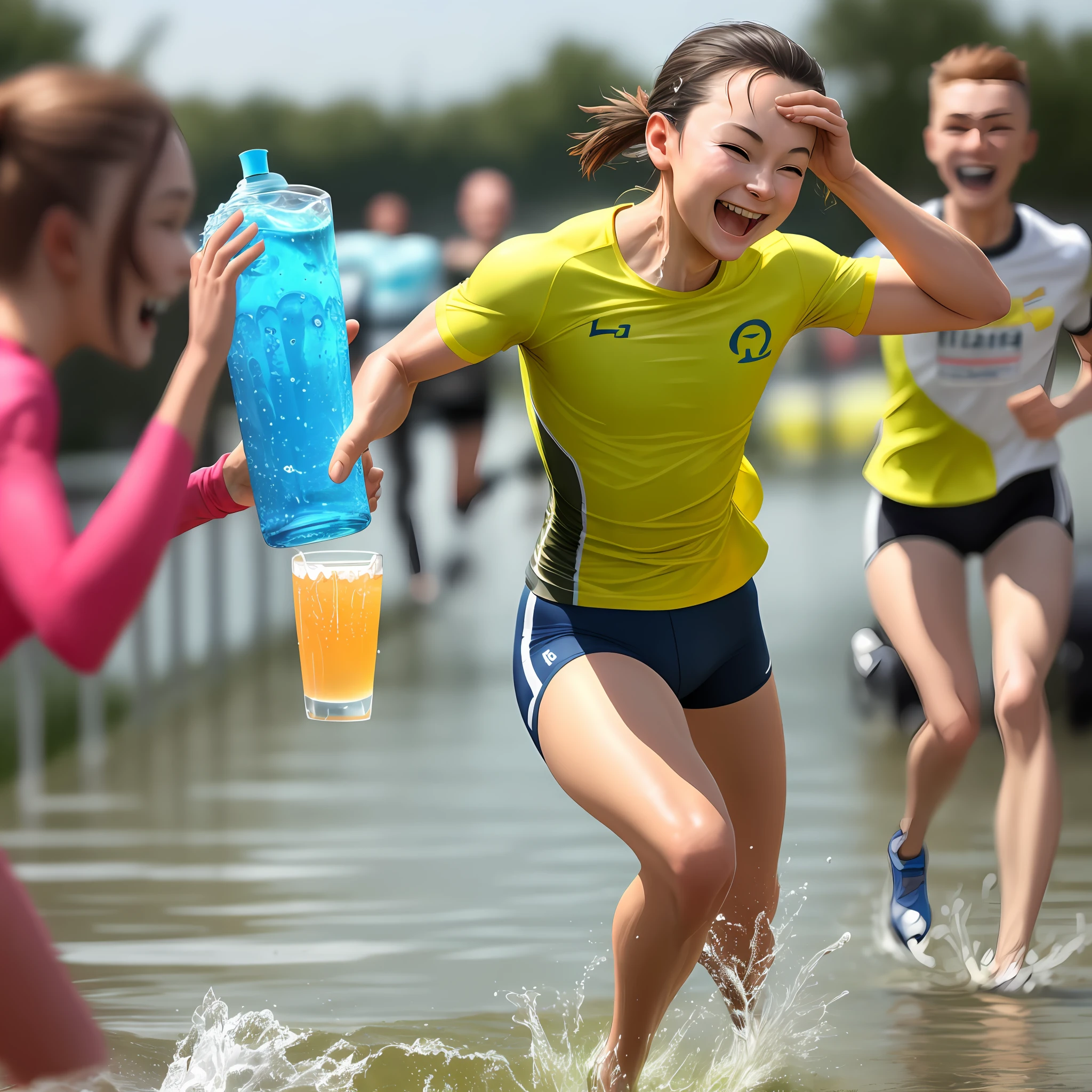 Have fun running and drinking water