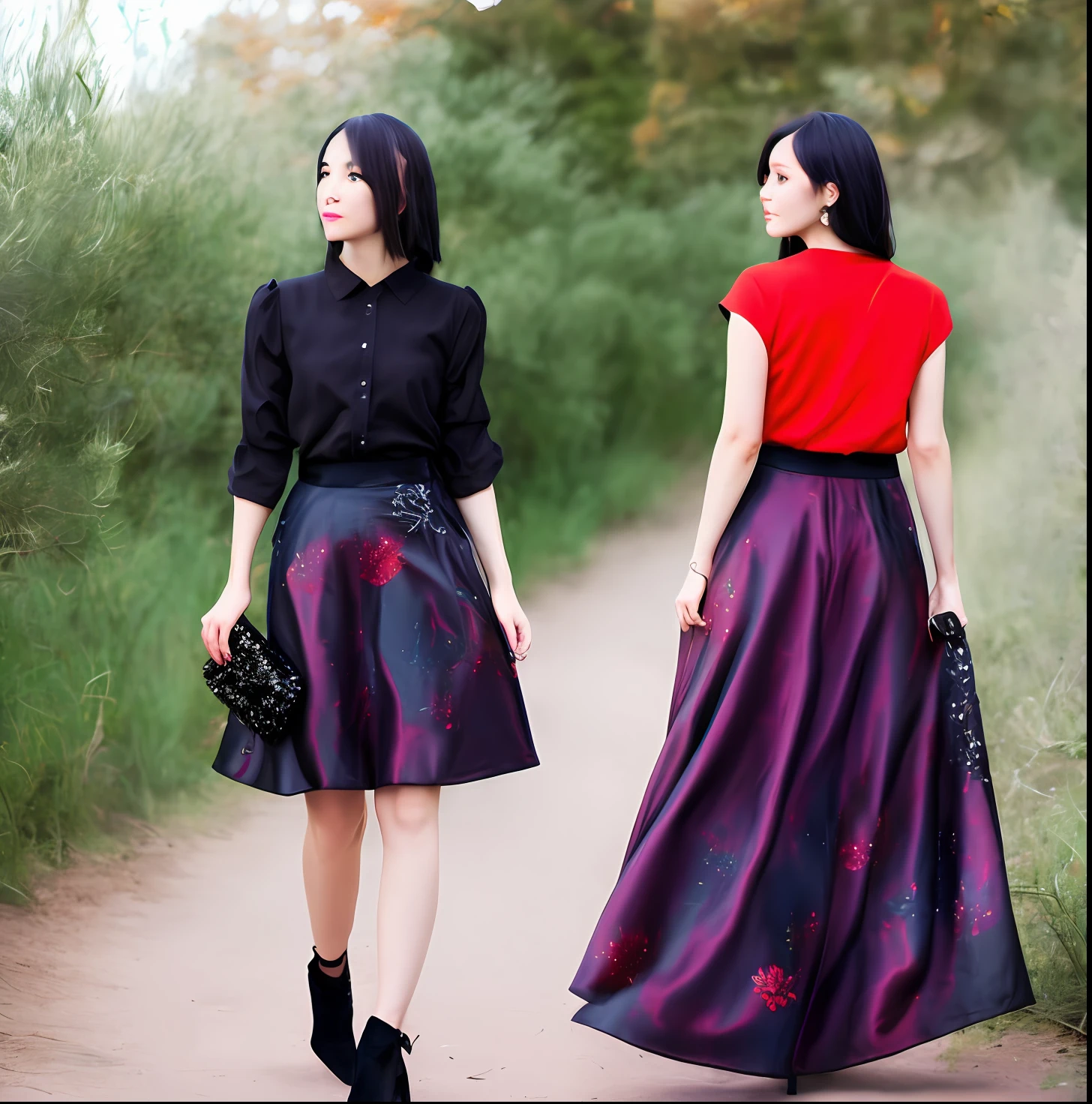 whaite hair,red - eyed,pleatedskirt,blacksilk,wings