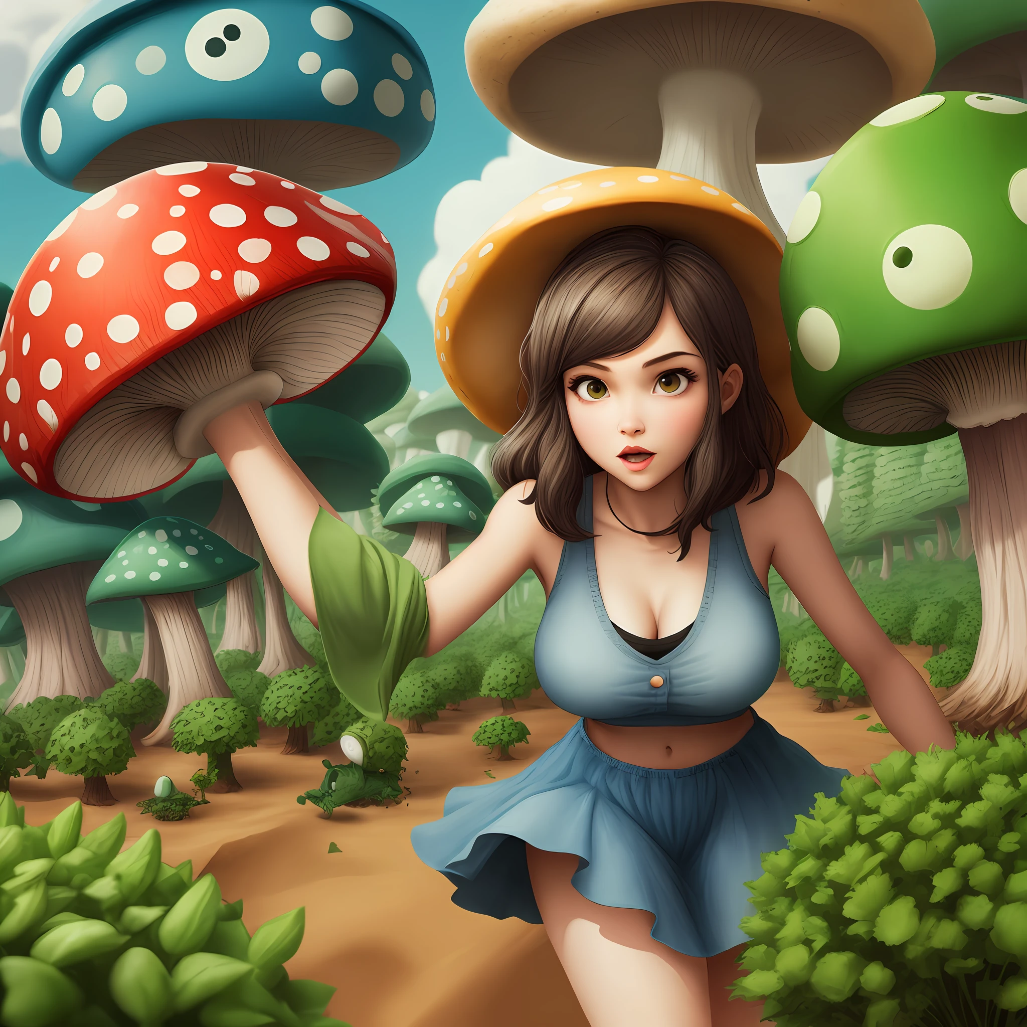 Big Mushroom Plants vs. Zombies girl