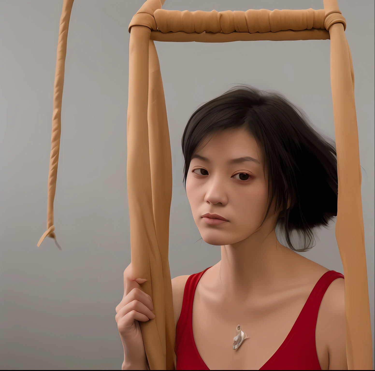 binding,female pervert,nakeness,Hang up