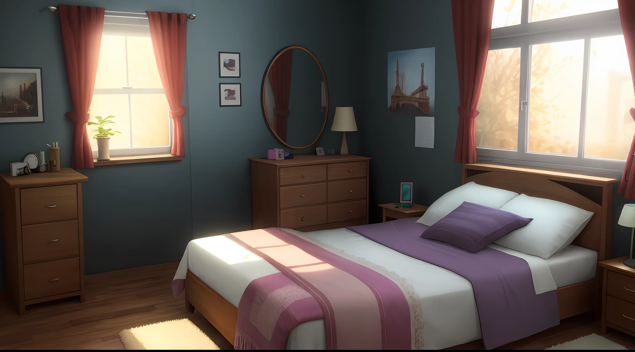 A person sleeps alone in a single room
