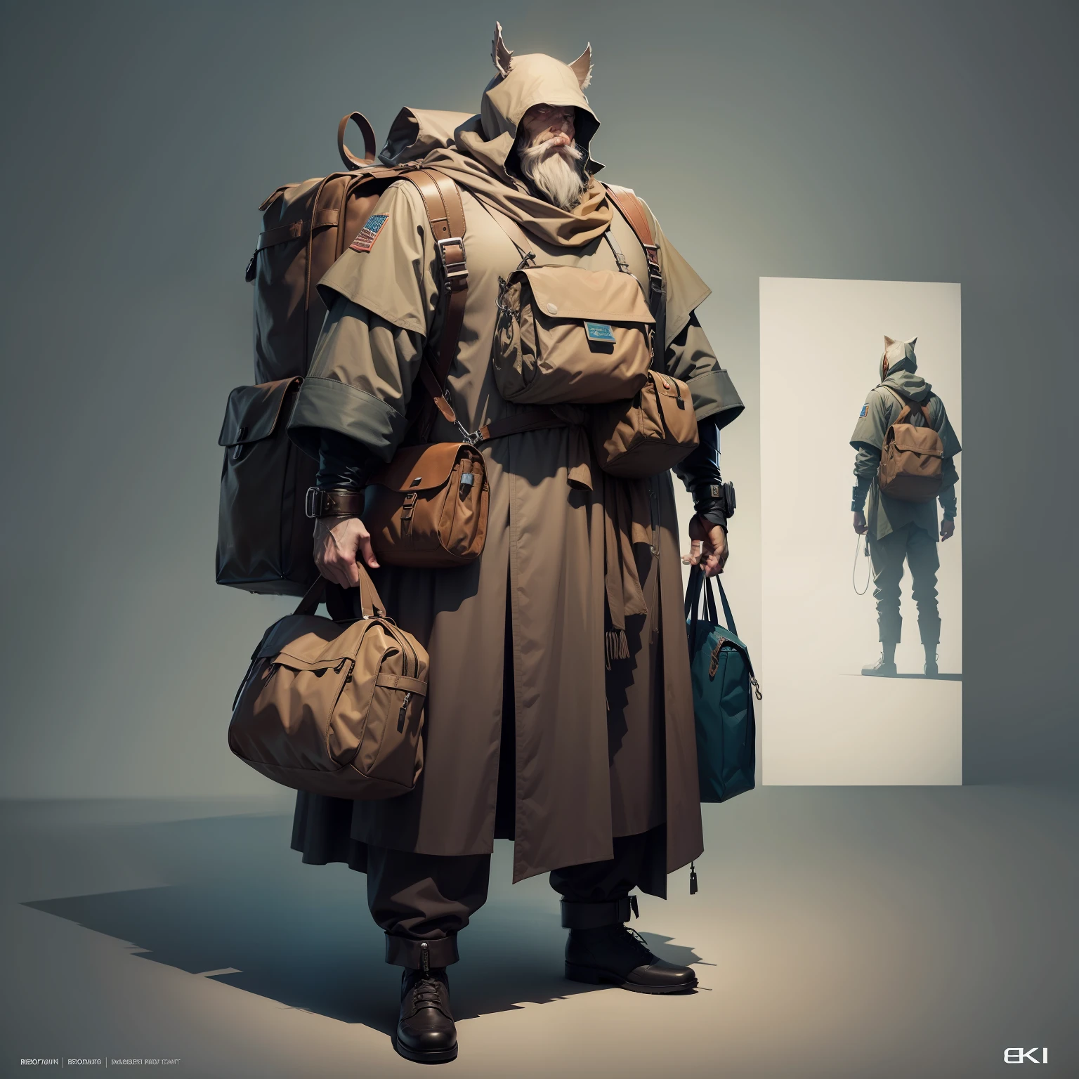 Bag man, concept art, 8k