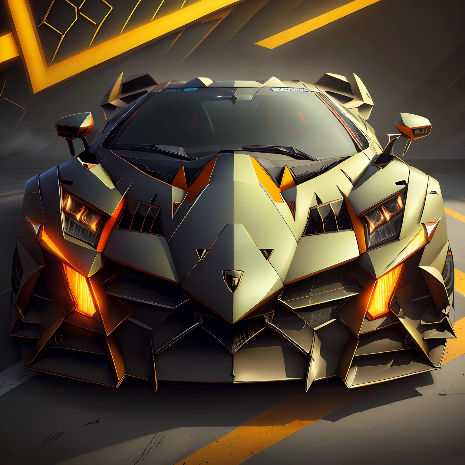 (LAMBORGHINI VENENO 2023 ),(total view) ,Cores ?? k, (laranja/preta),NEON 8D ,rota 66,detalhes hiper realismo