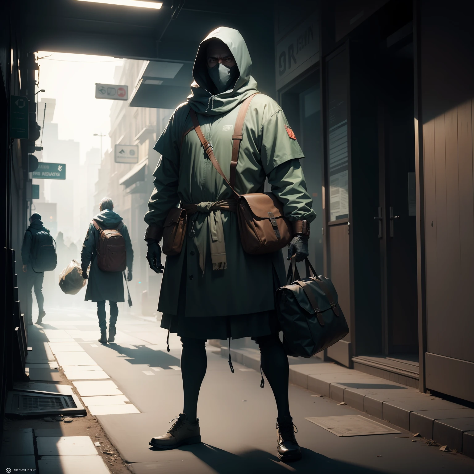 Bag man, concept art, 8k
