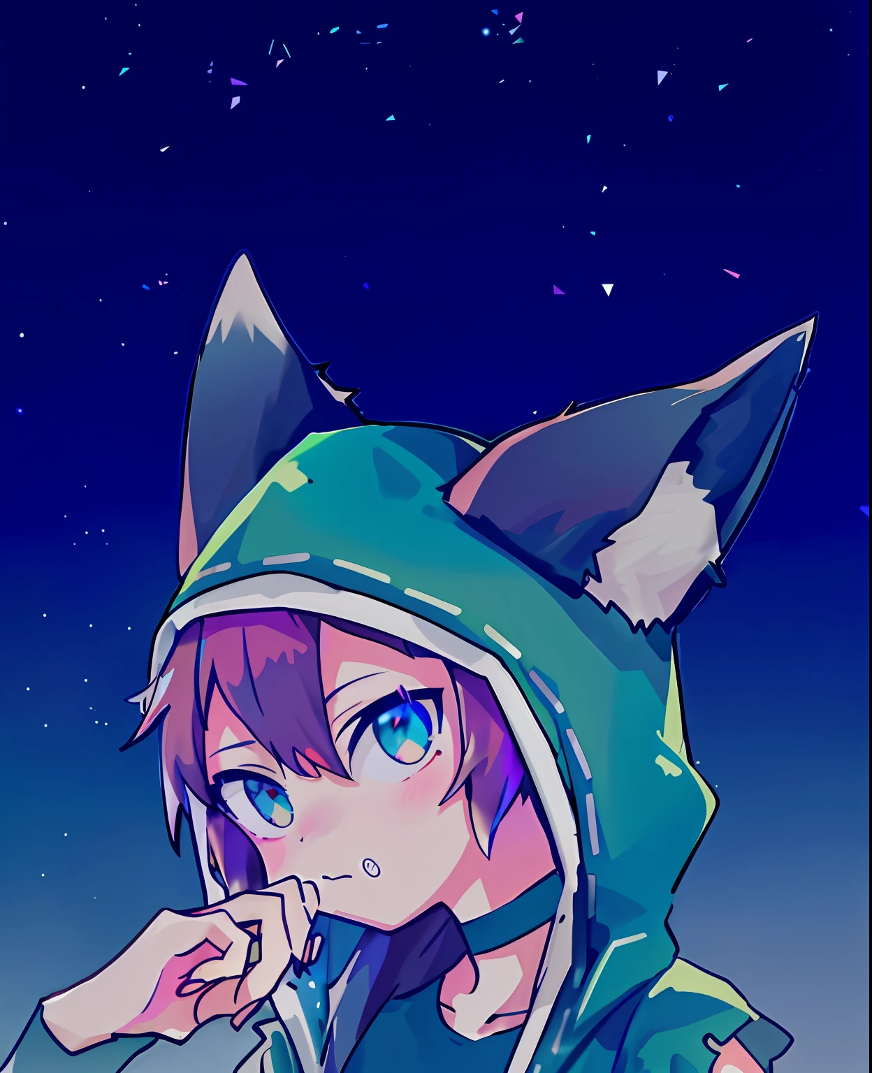 Anime girl wearing green hoodie,Cat ears, cute anime catgirl, anime catgirl, Holo is a wolf girl, Fox ears, fox-girl, Wolf ears, holo if a wolf girl, Girl with fox ears, anime girl with cat ears, beautiful anime catgirl, fox ears illustration, anime moe art style, cat woman, Girl with cat ears